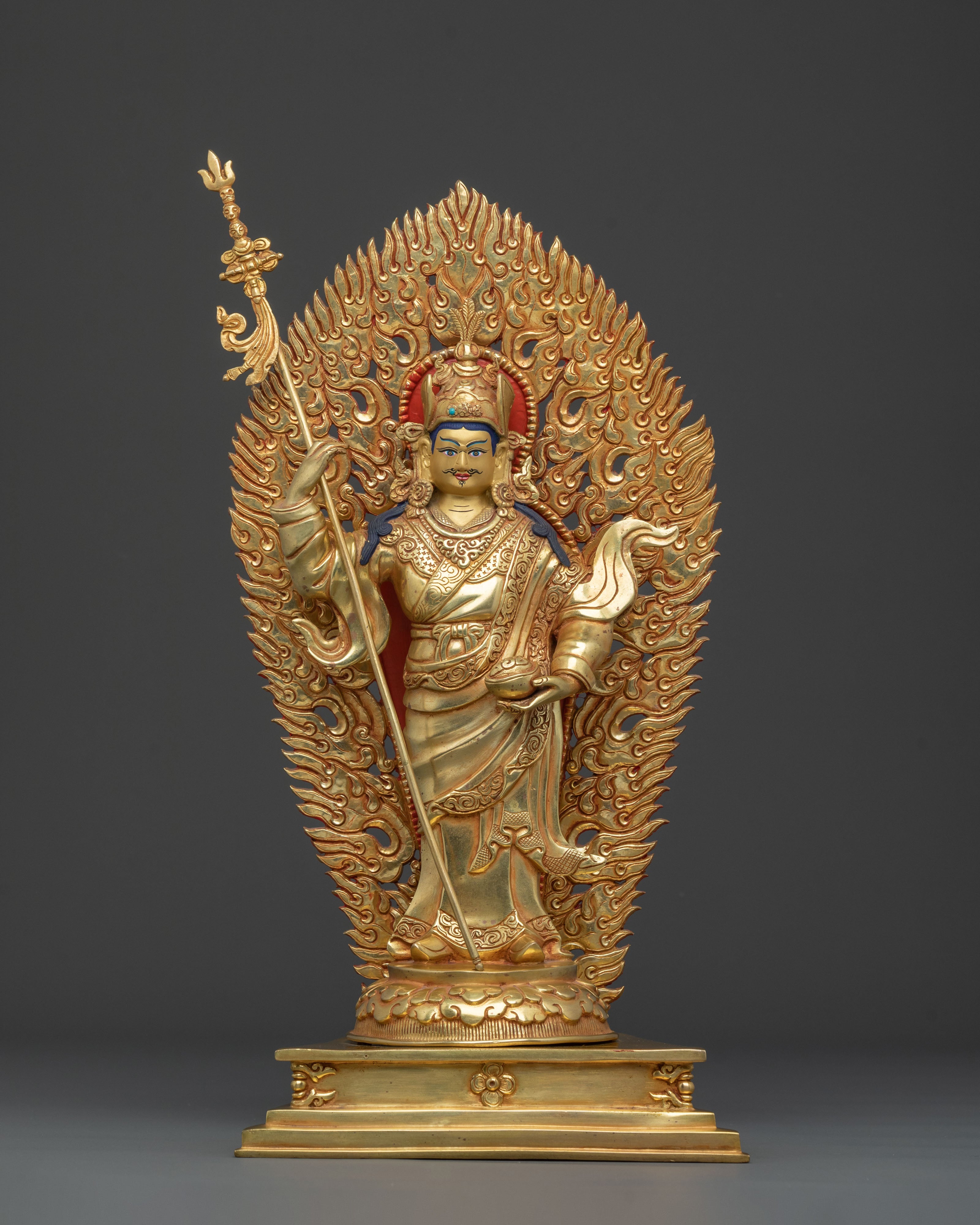  Guru Rinpoche Gold Gilded Figure 