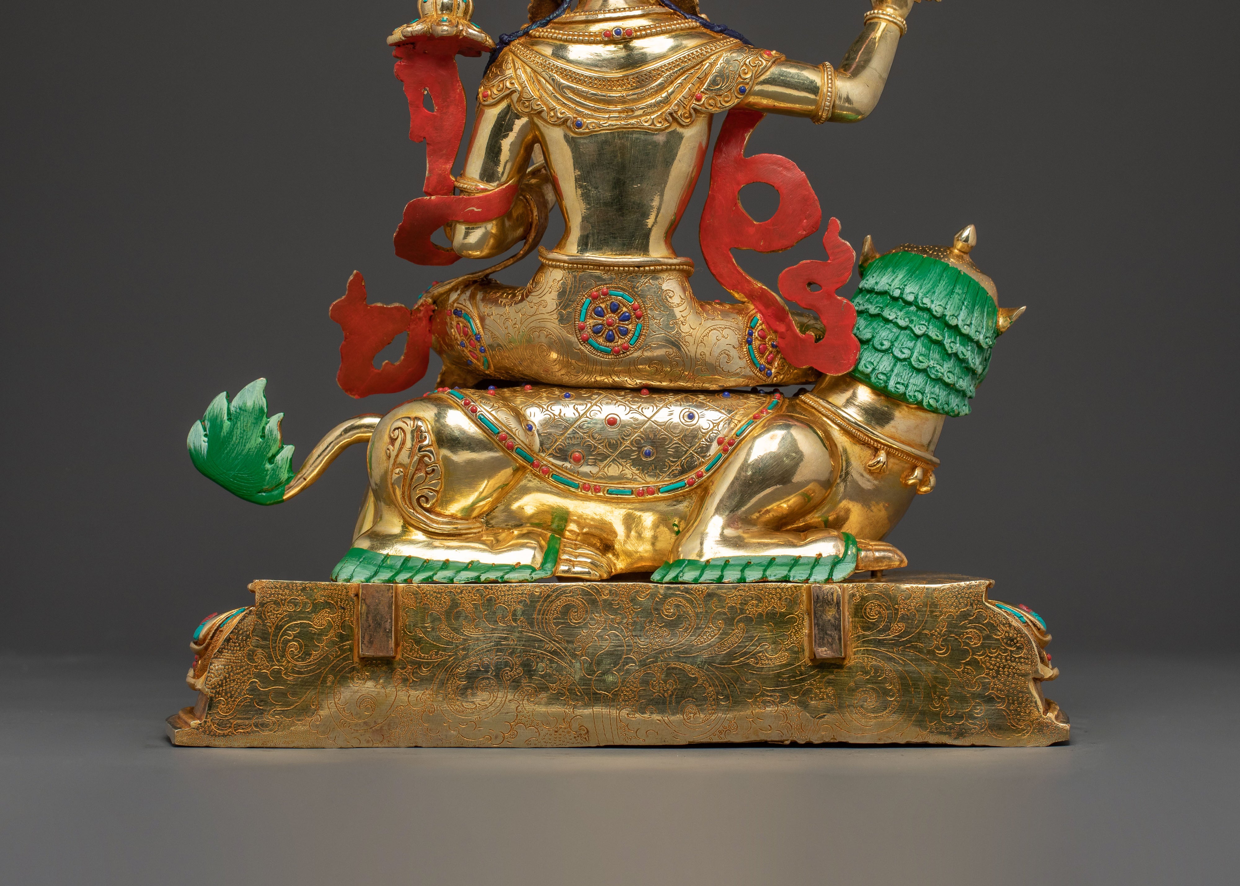 Simhanada Manjushri and Samanthabhadra Statue Set | Nepali Artistry