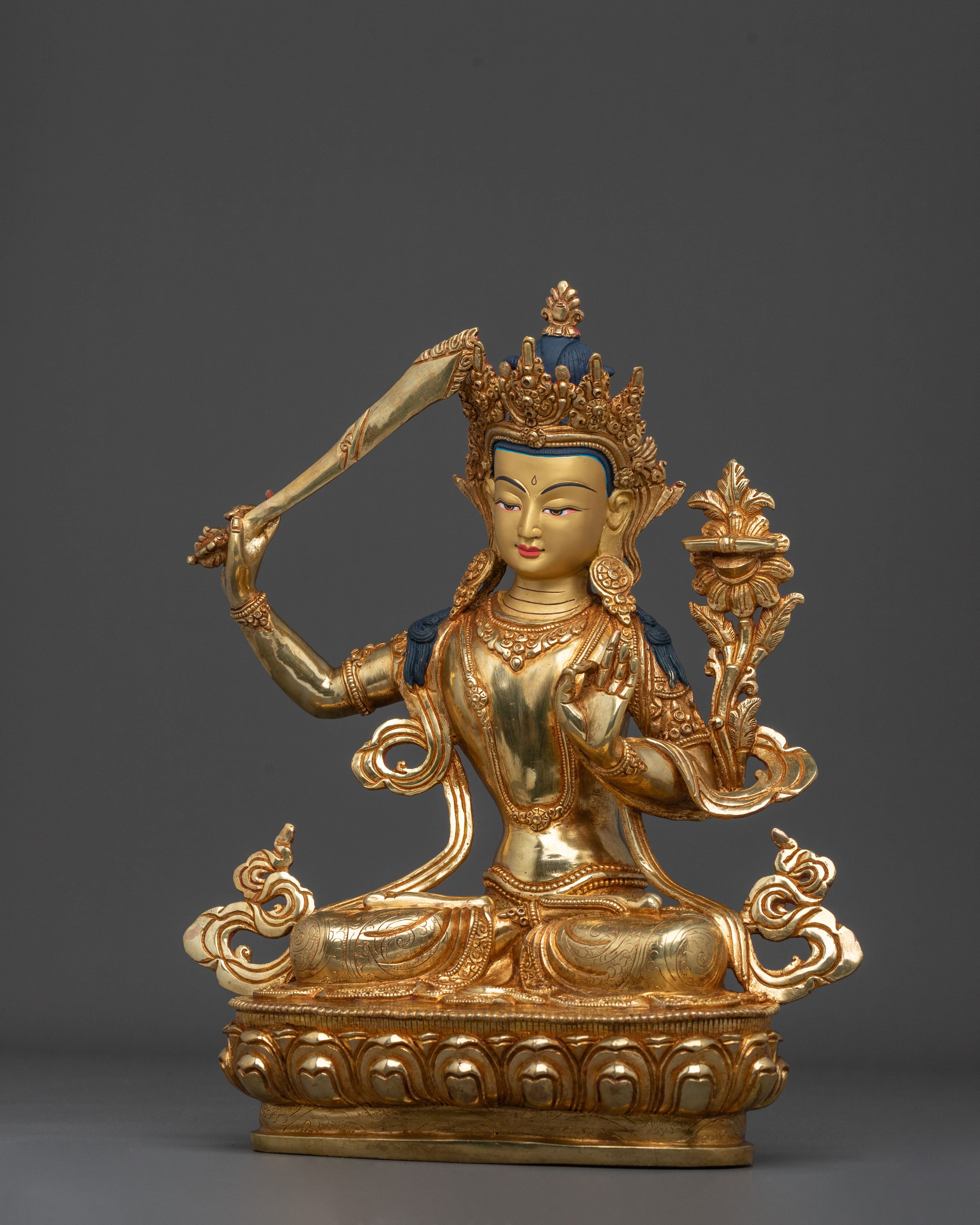 Bodhisattva Manjushri Statue | Sacred Wisdom Figurine