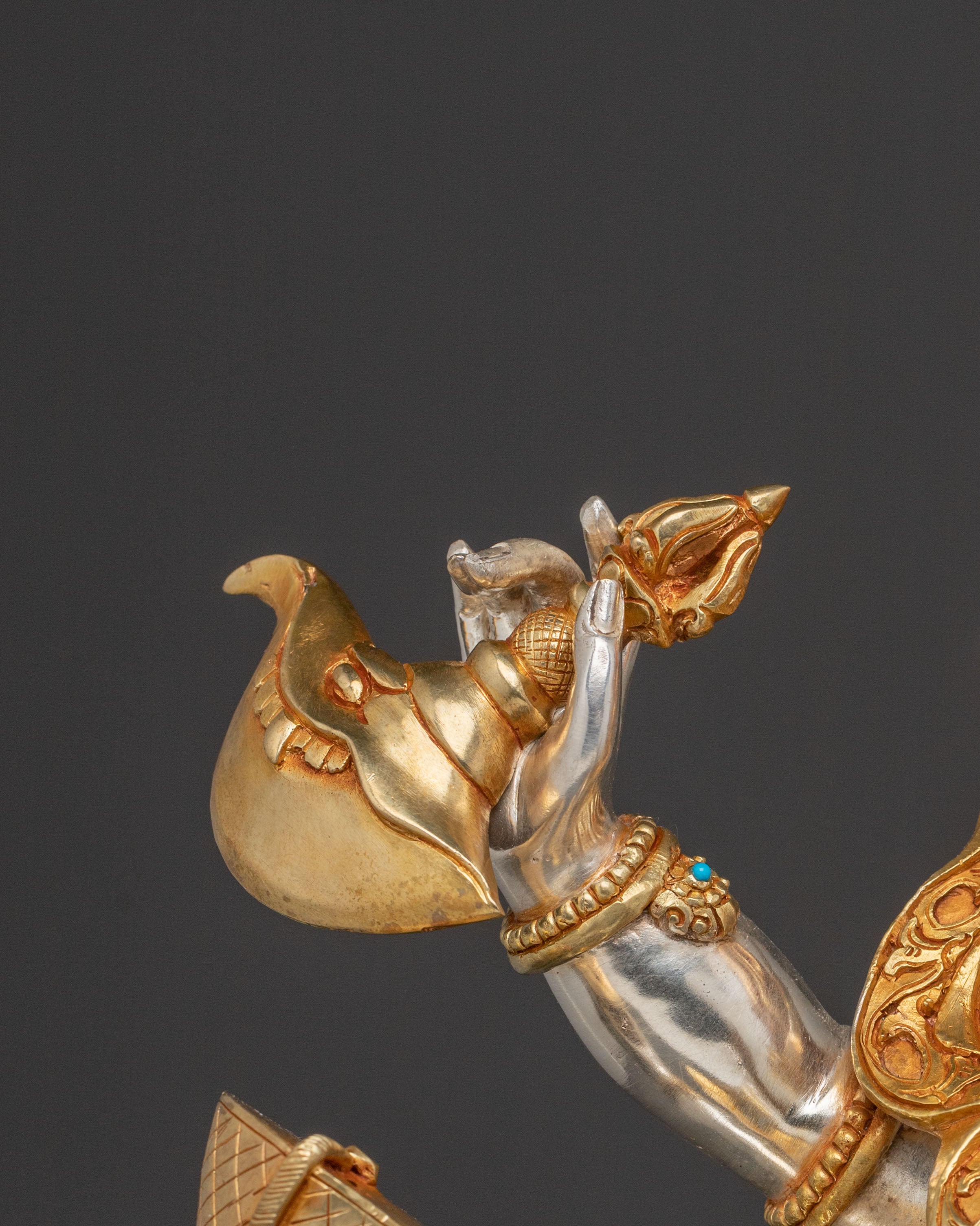 White Mahakala Statue Protector of Prosperity