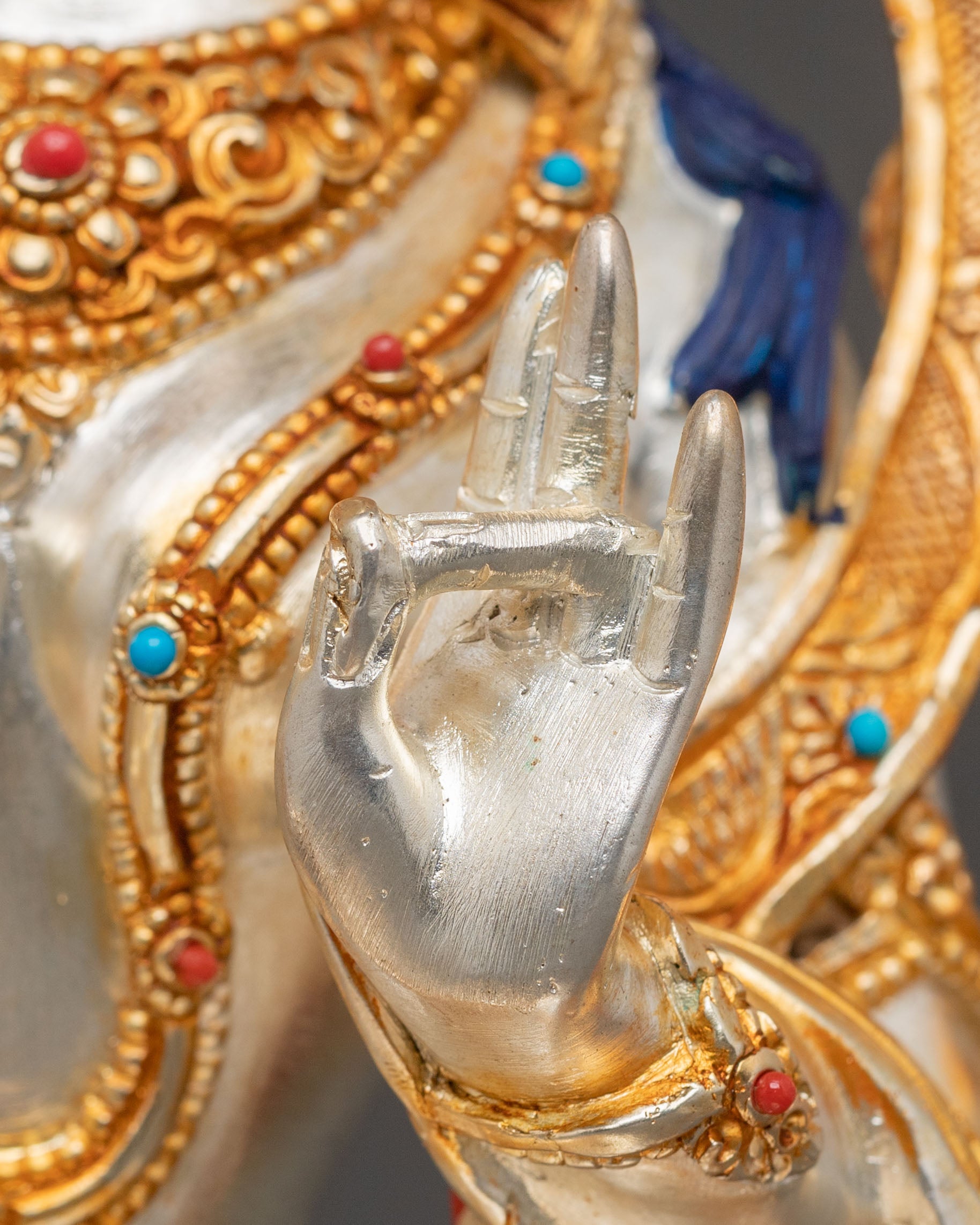 Green Tara Statue – Serene Copper Sculpture
