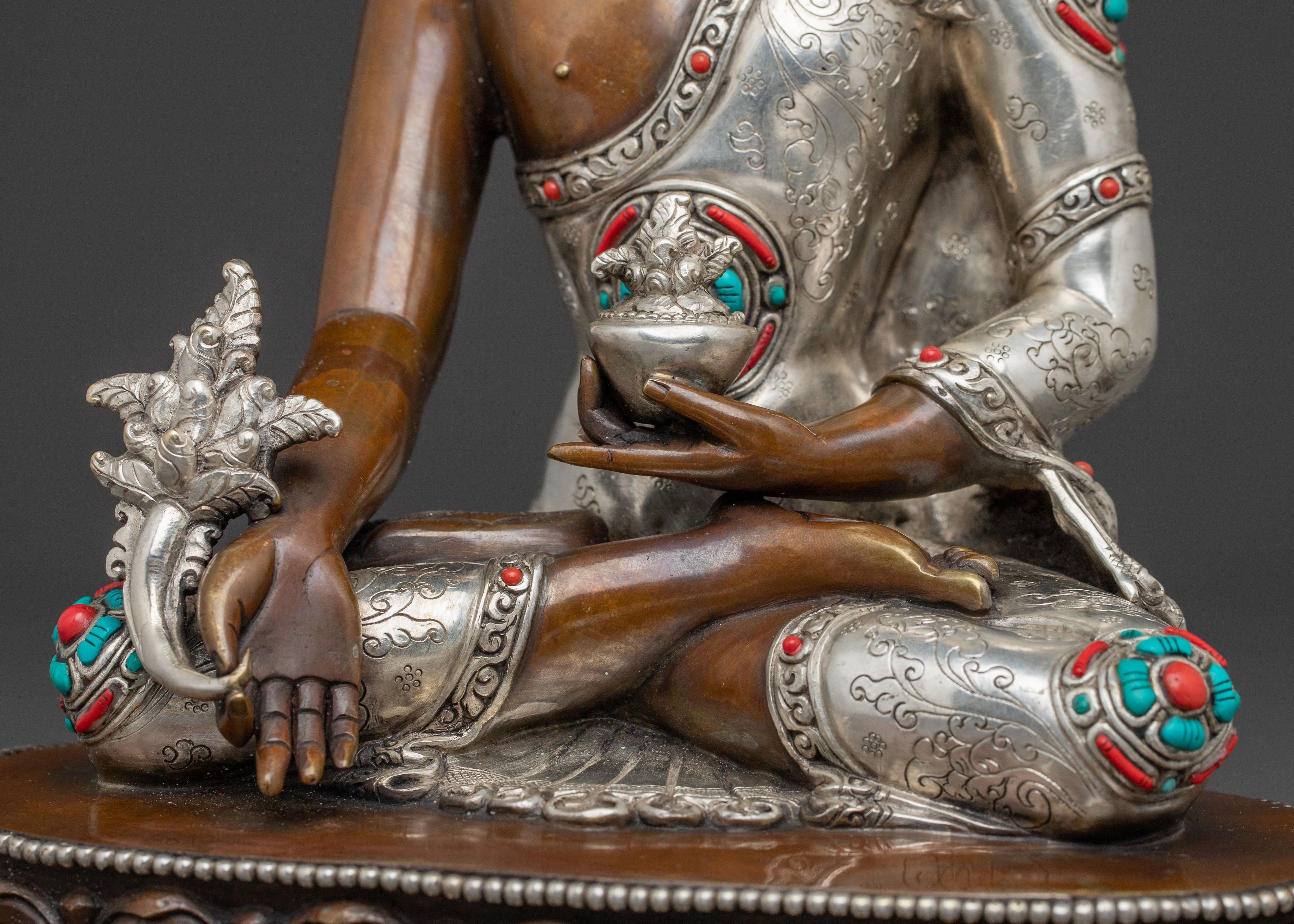 Medicine Buddha Healing Statue | Meditational Decor