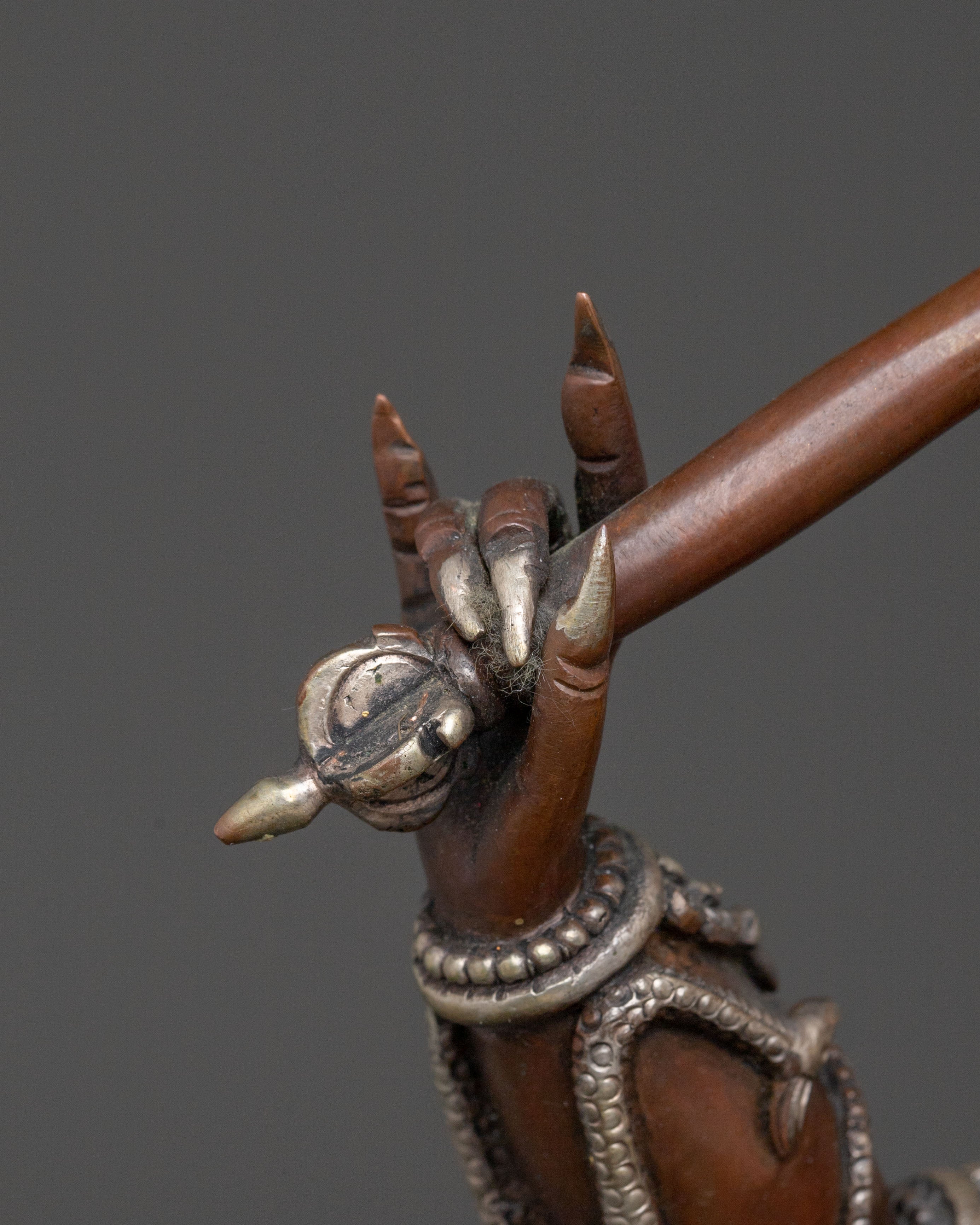 DandaPani: Oxidized Copper Figurine