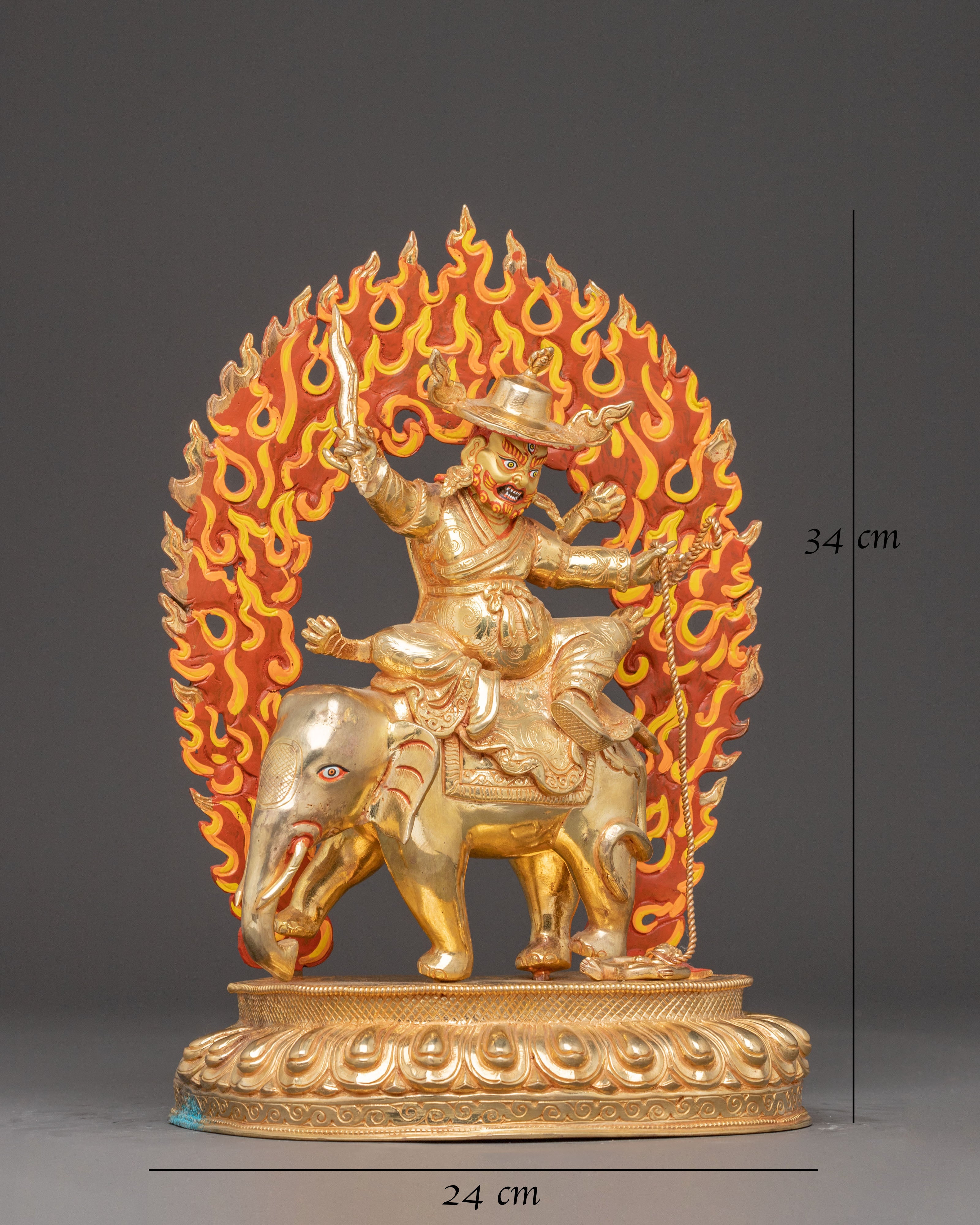 Handmade Chimar Golden Statue | 24k Gold Glided