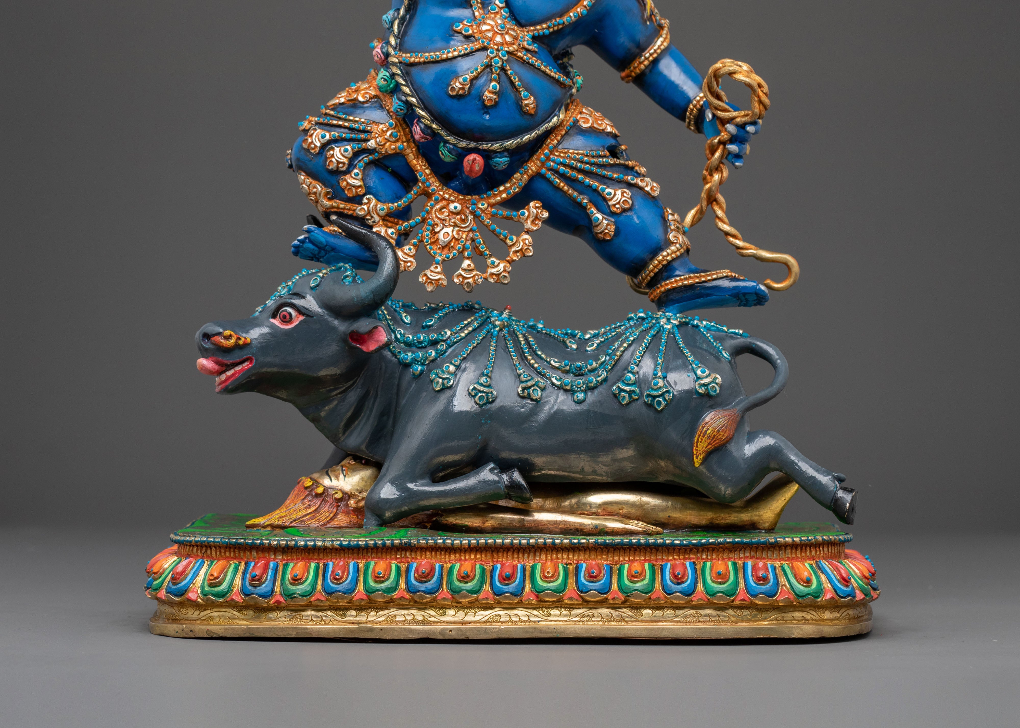 Yama Dharmaraja Sculpture with Copper Body