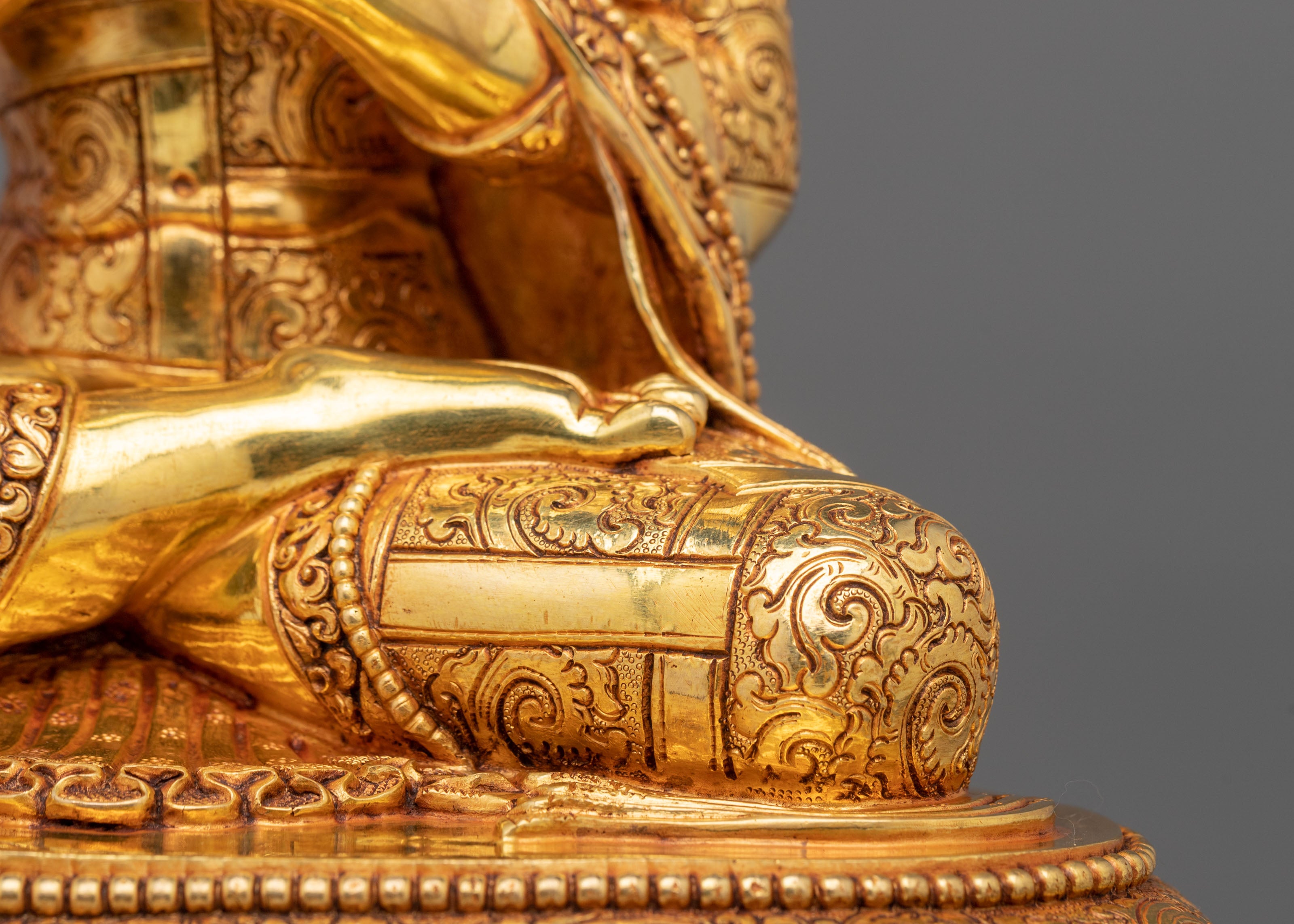 Vairocana Copper Statue with 24K Gold Gilding | Home Decor