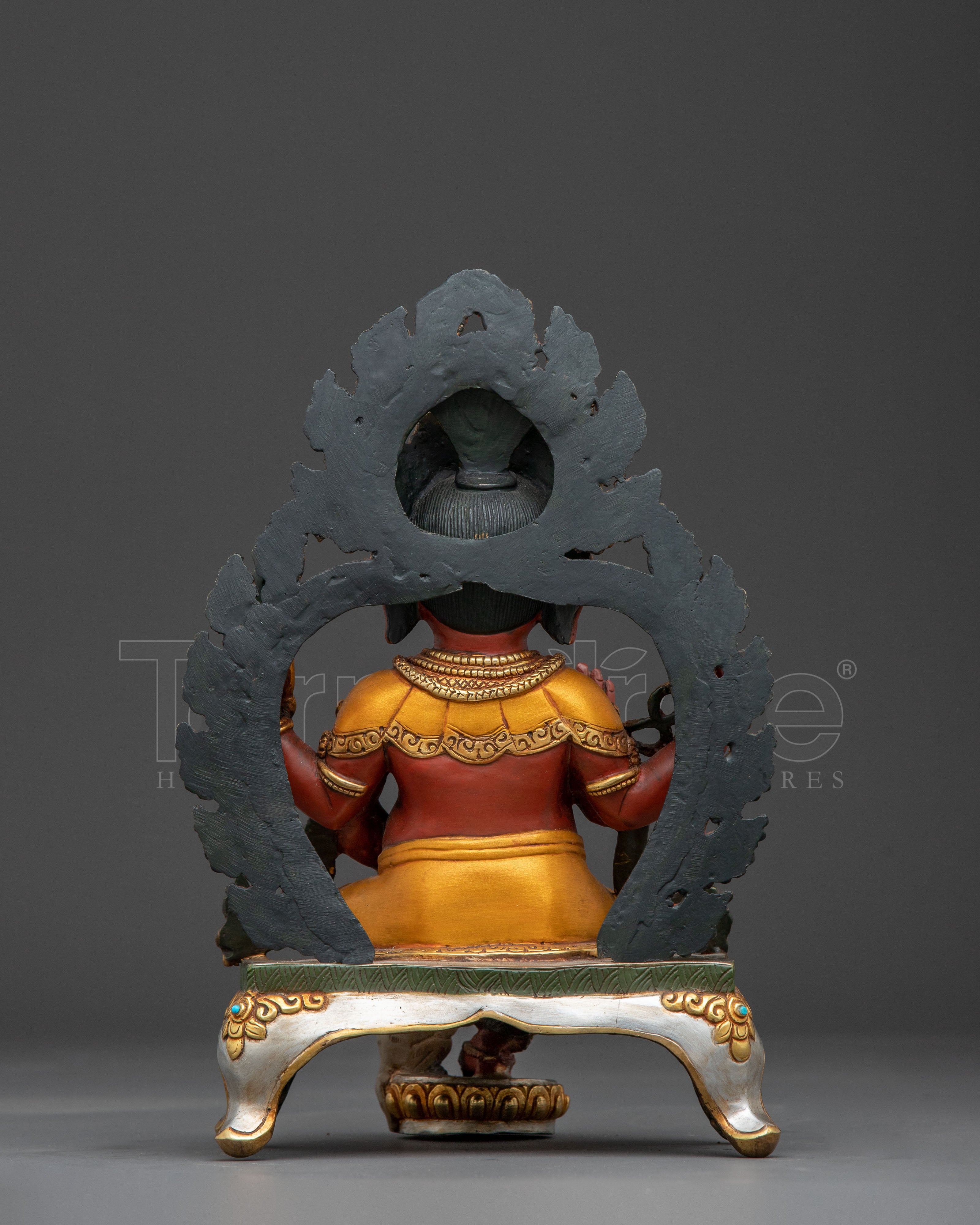 Golden Statue of Lord Ganesha | Spiritual Decor for Meditation