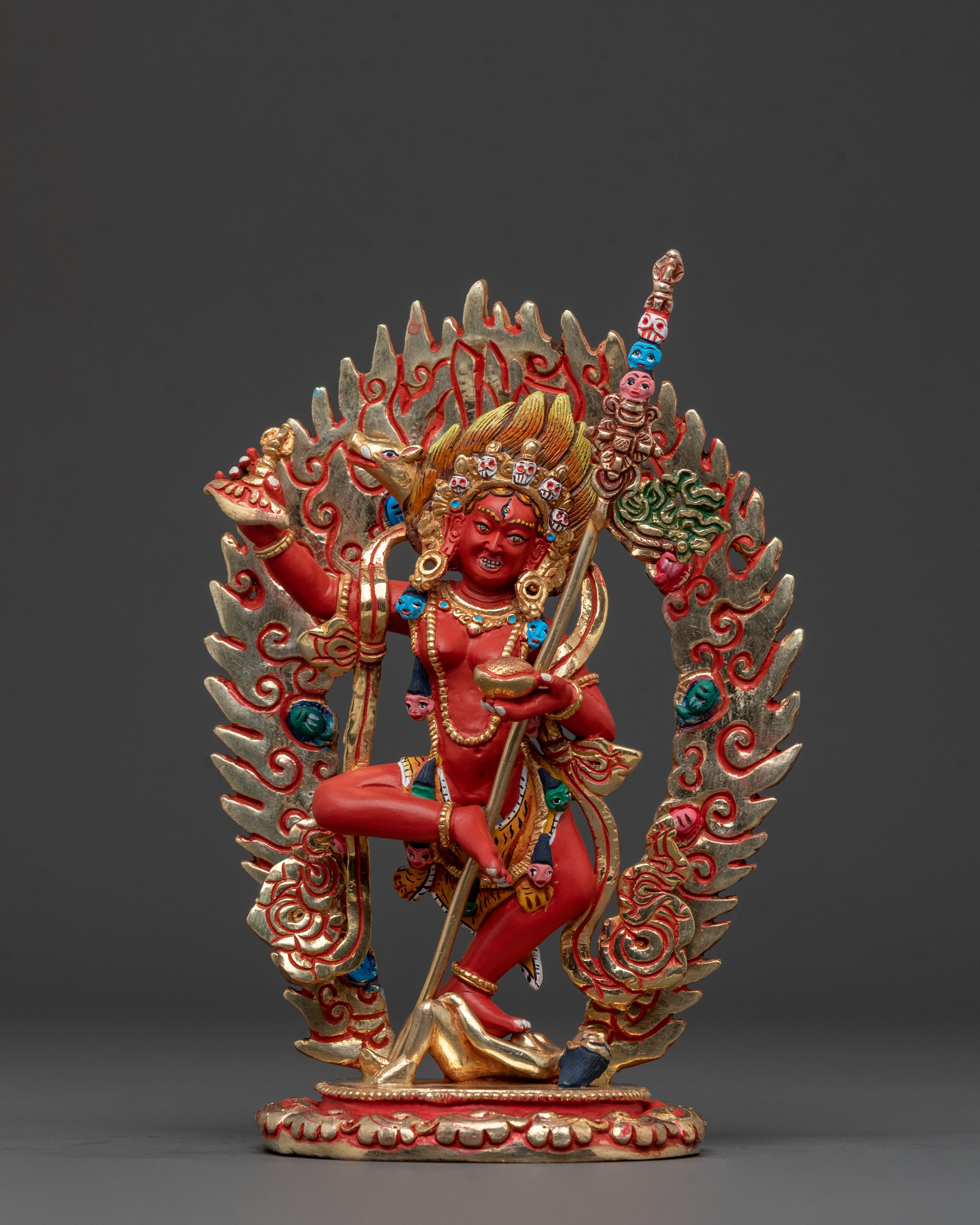 Dorje Phagmo 24K Gold Gilded Statue