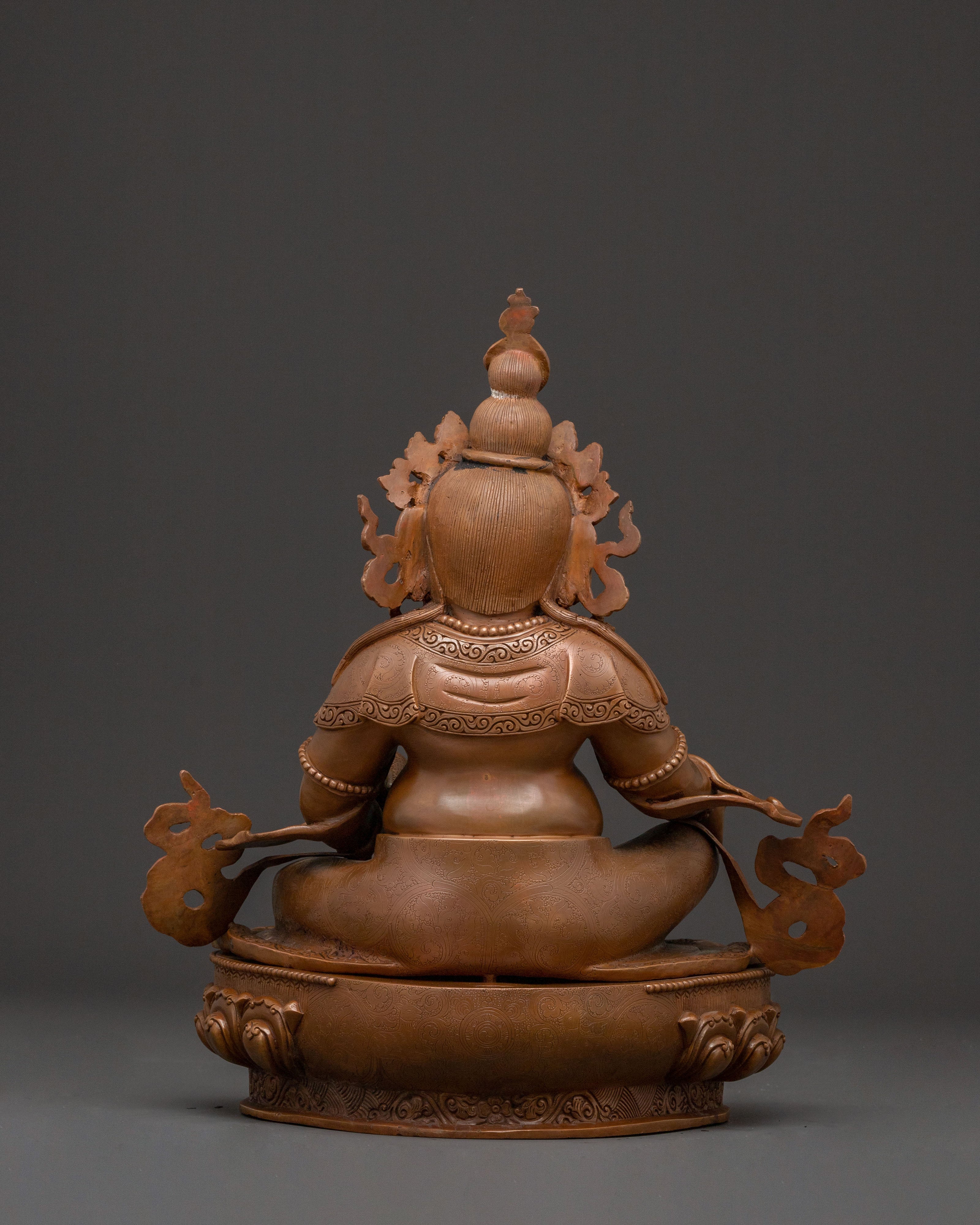 Wealth Deity Dzambhala with Oxidized Copper Body