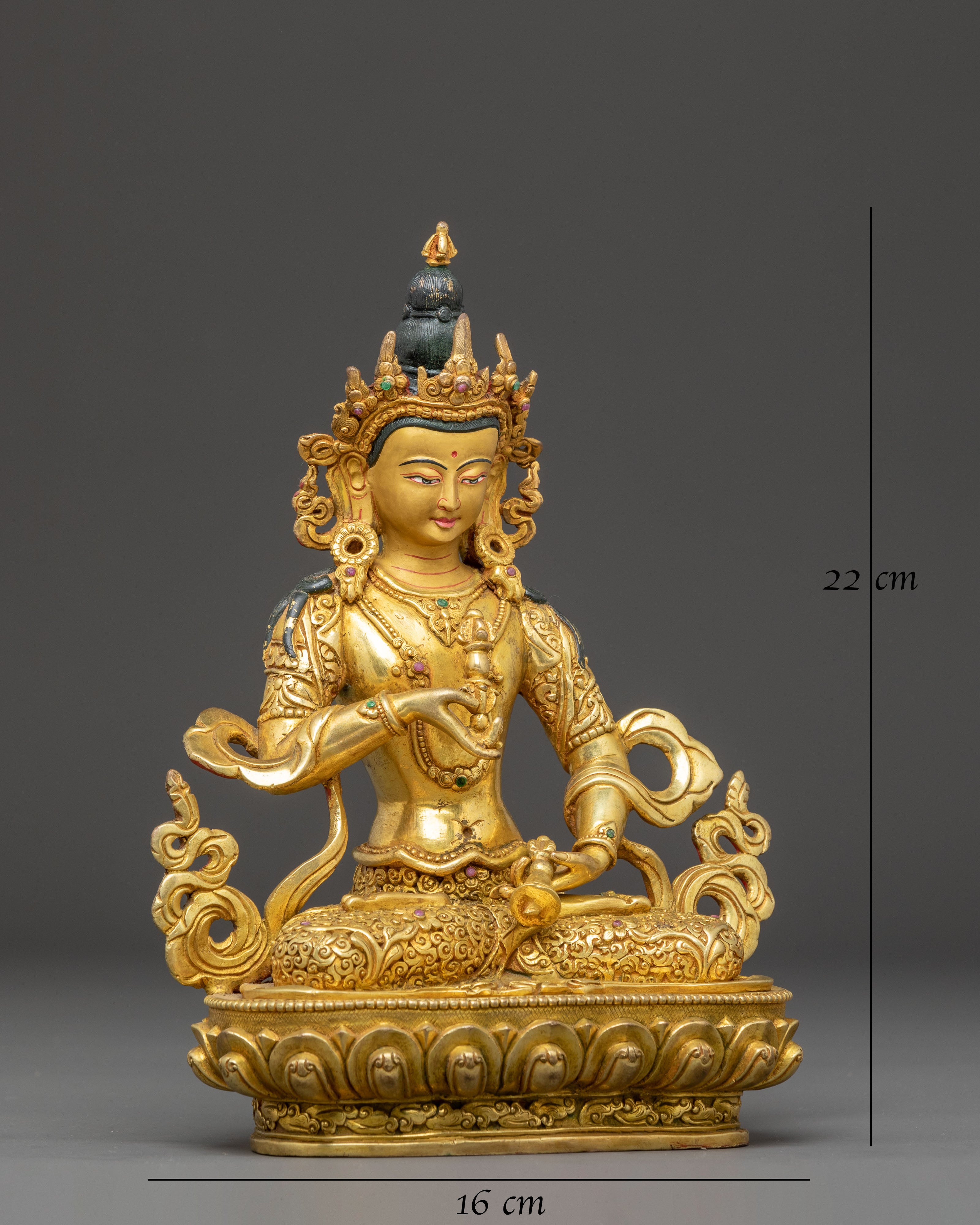 Handcrafted Golden Vajrasattva Statue of Purification 