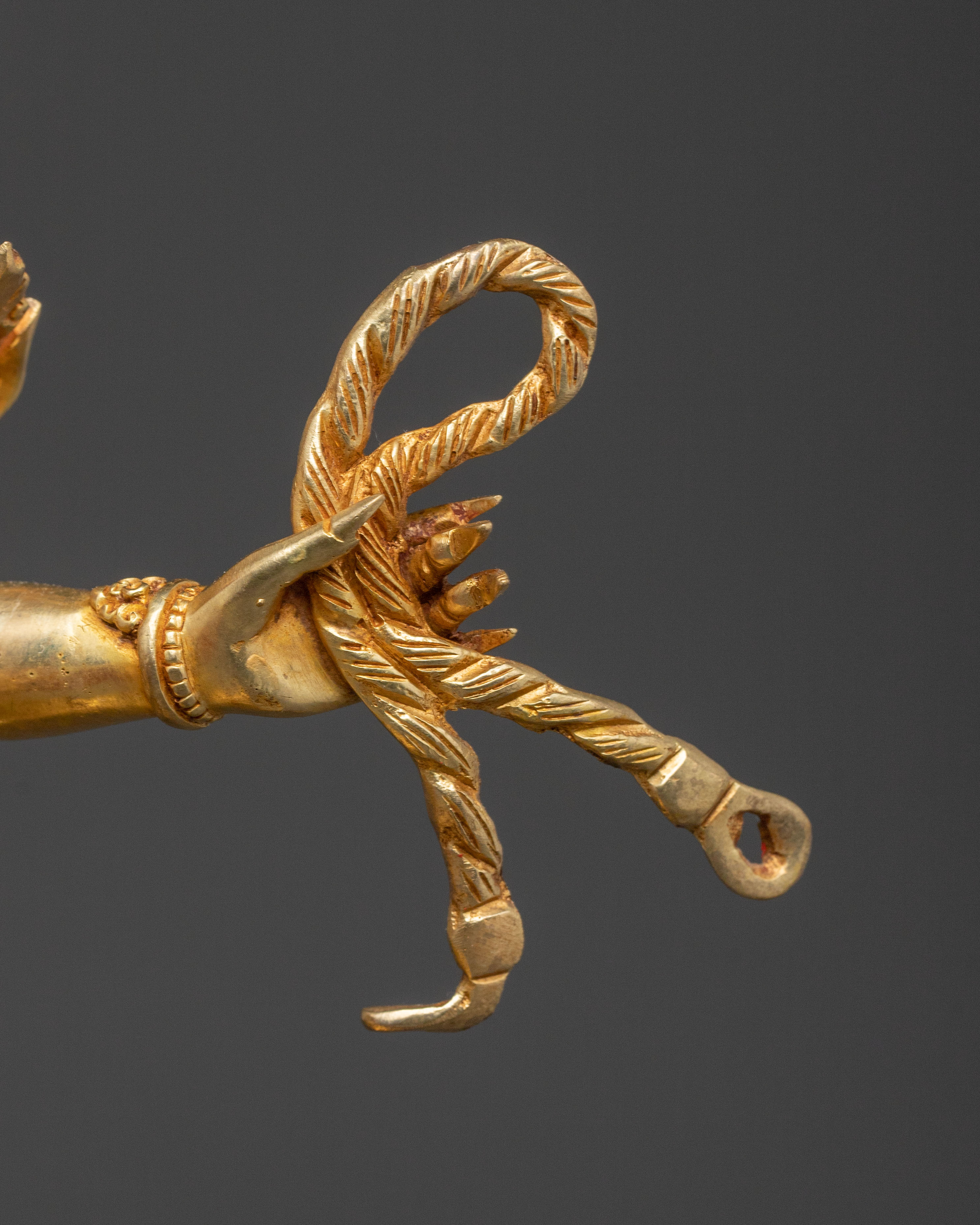 Yama Dharmaraja 24k Gold Gilded Statue | Copper Body