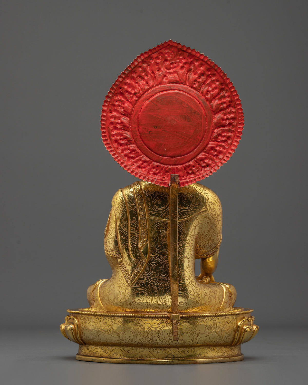 Hand-Carved Shakyamuni Buddha Sculpture of Enlightenment