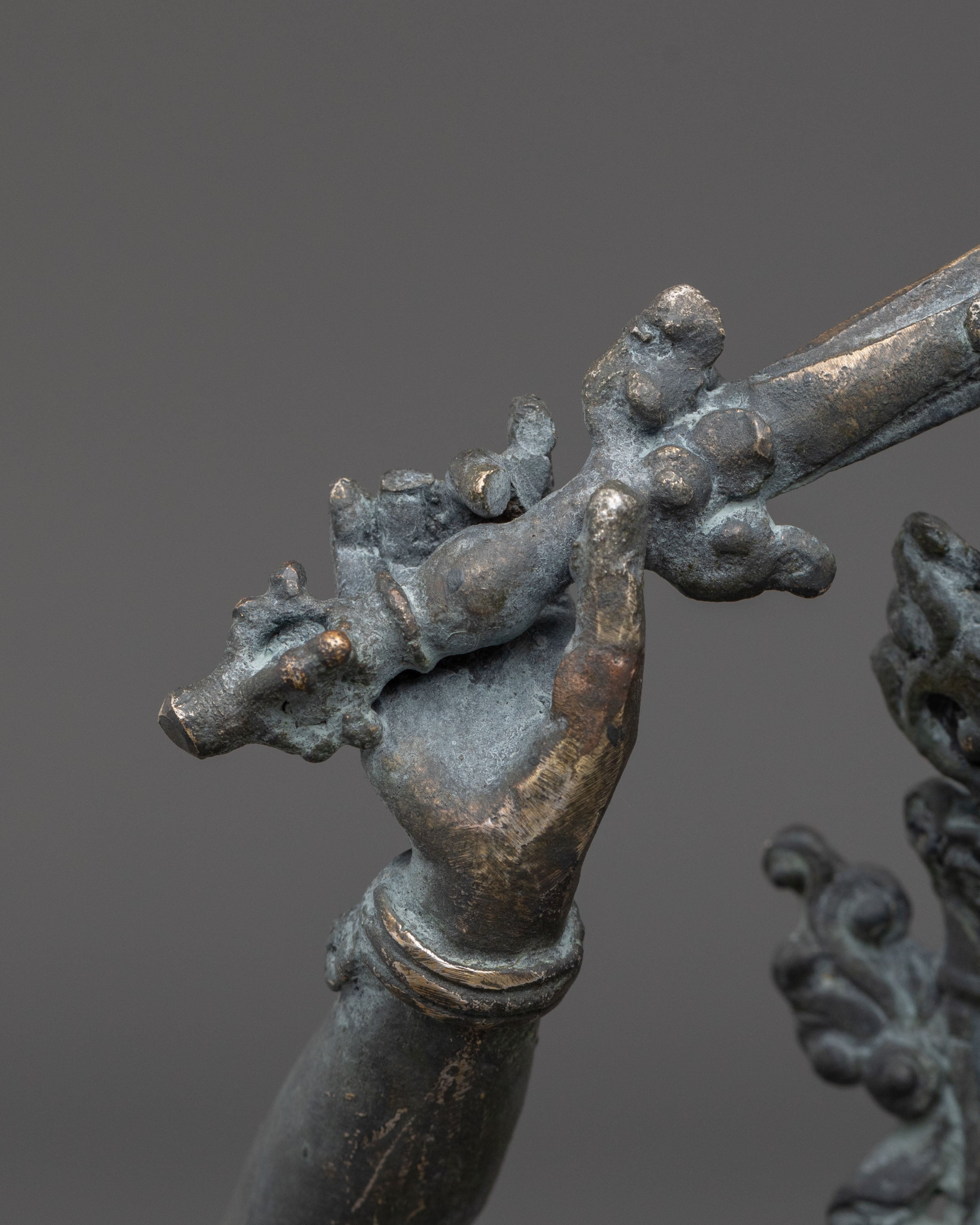 Tibetan Deity Manjushri Copper Statue | Home Decor