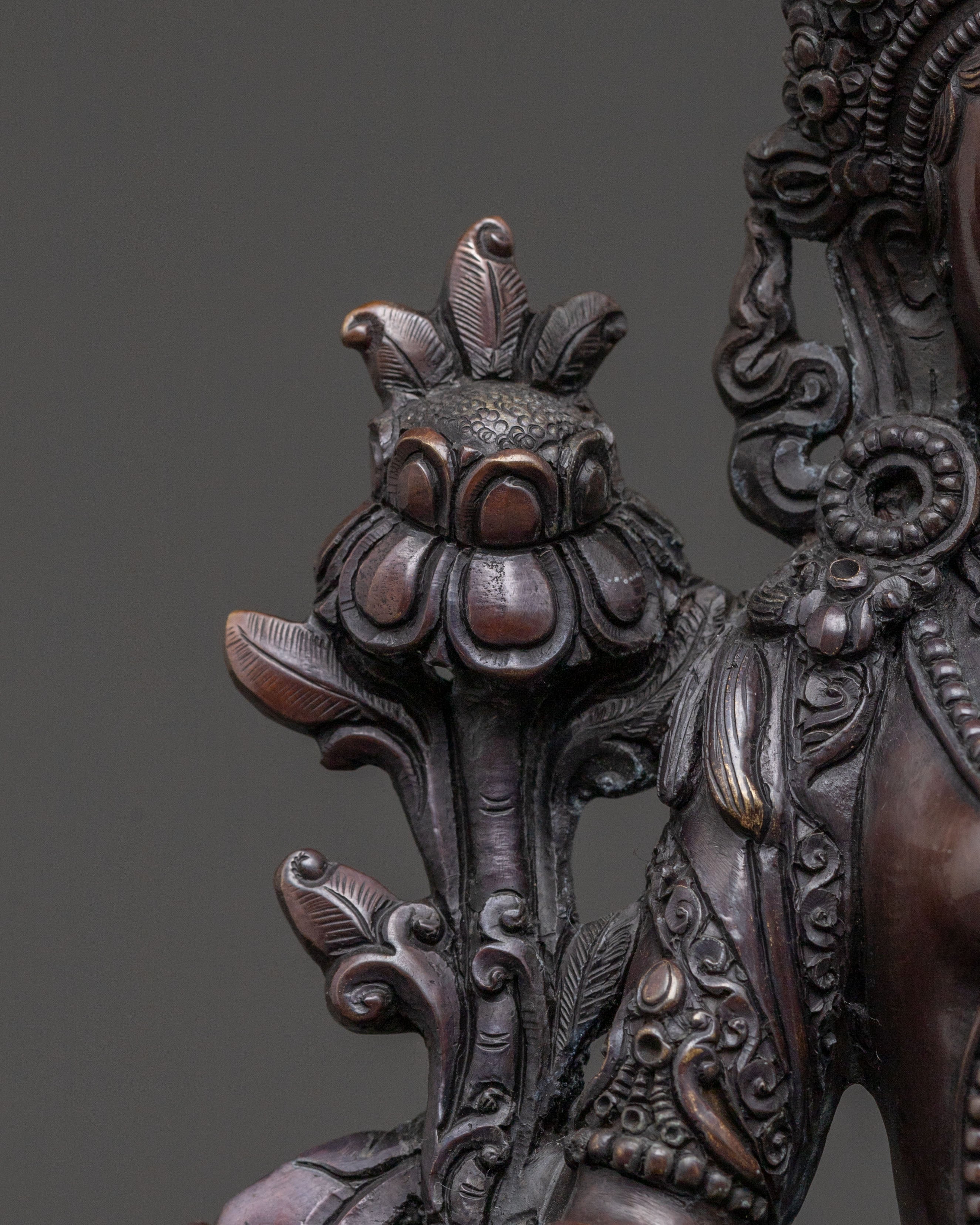 Green Tara Statue | Handcrafted Oxidized Copper Art