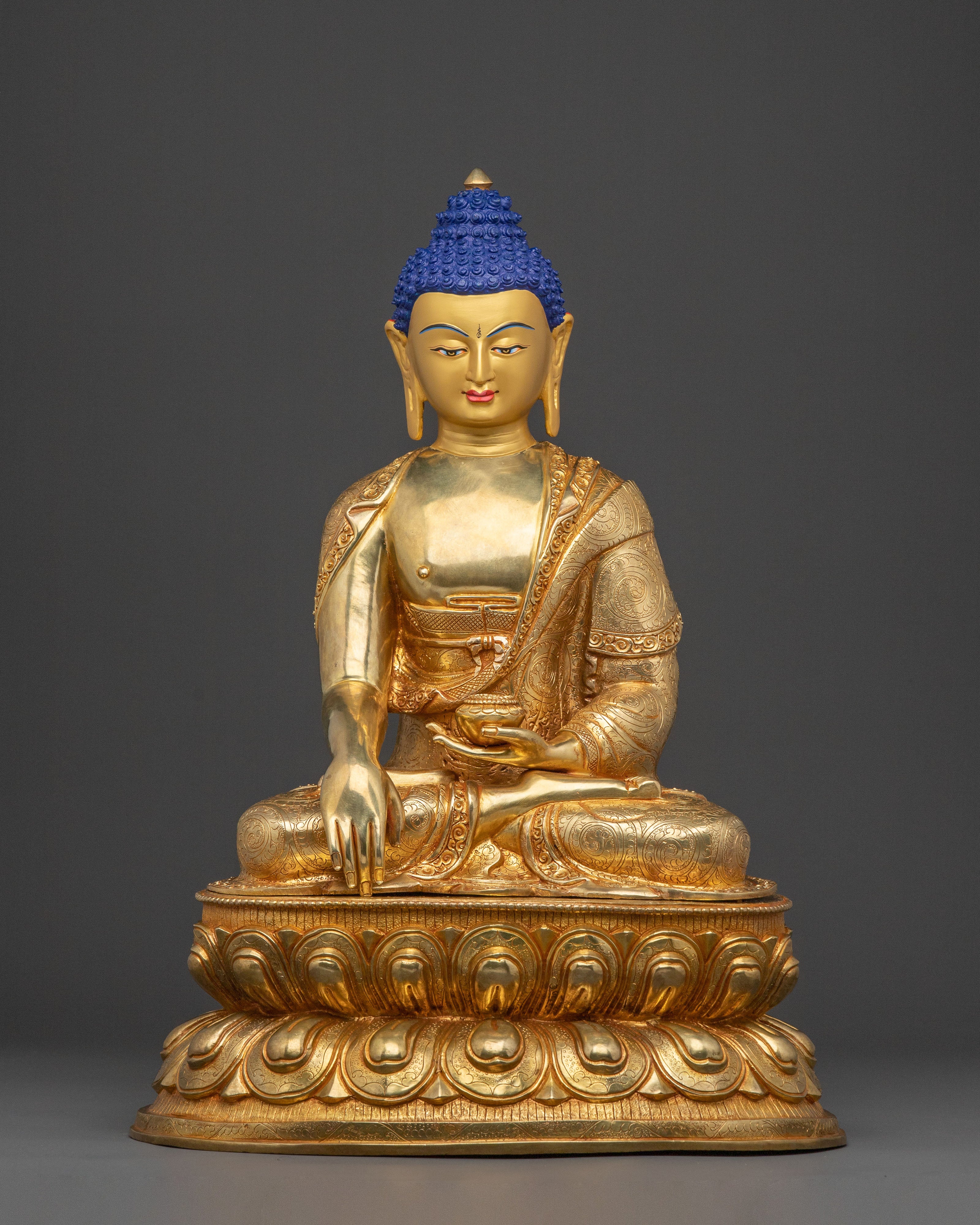 Golden Shakyamuni Buddha Sacred Statue