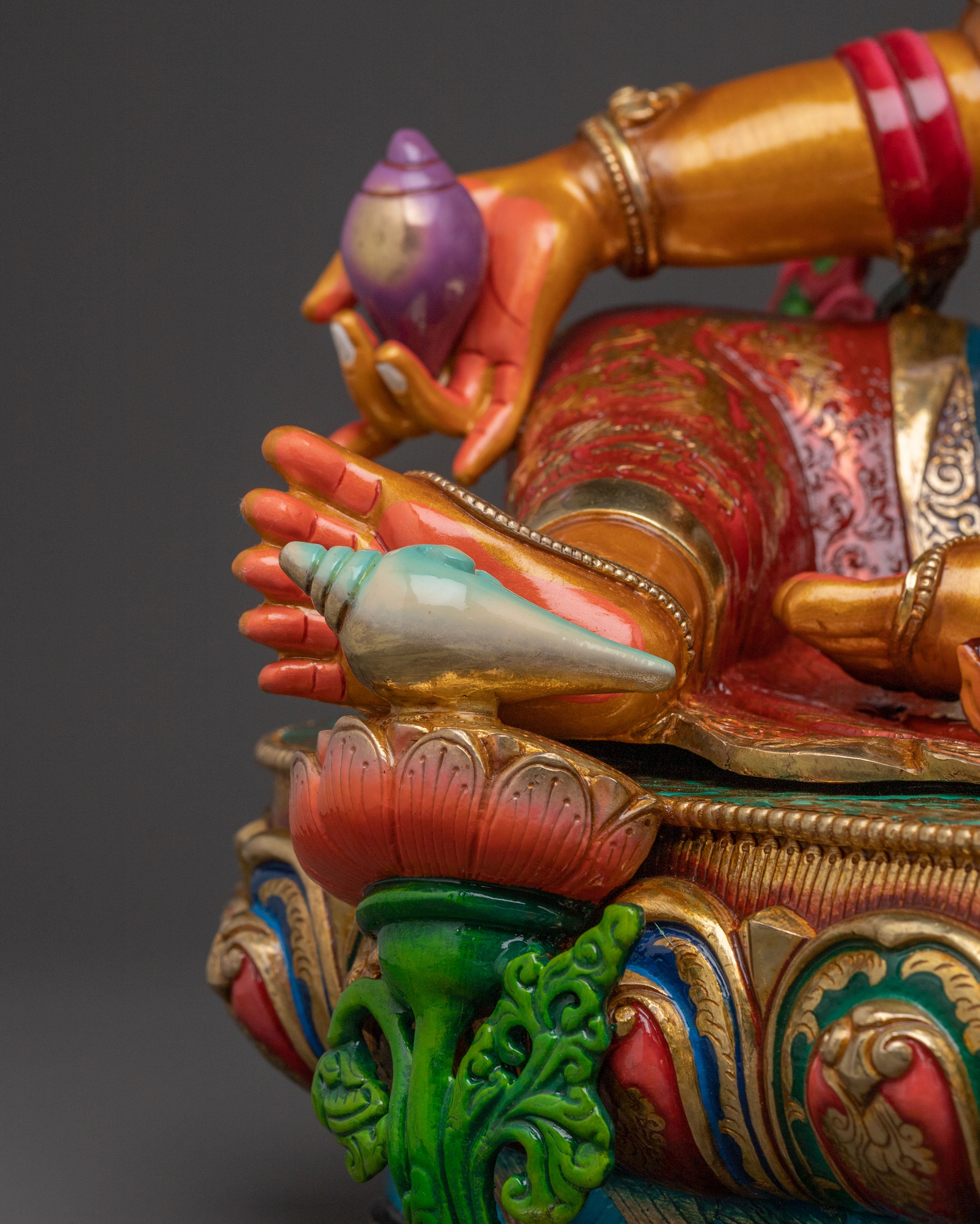 Dzambhala Golden Statue | Buddhist Deity of Wealth