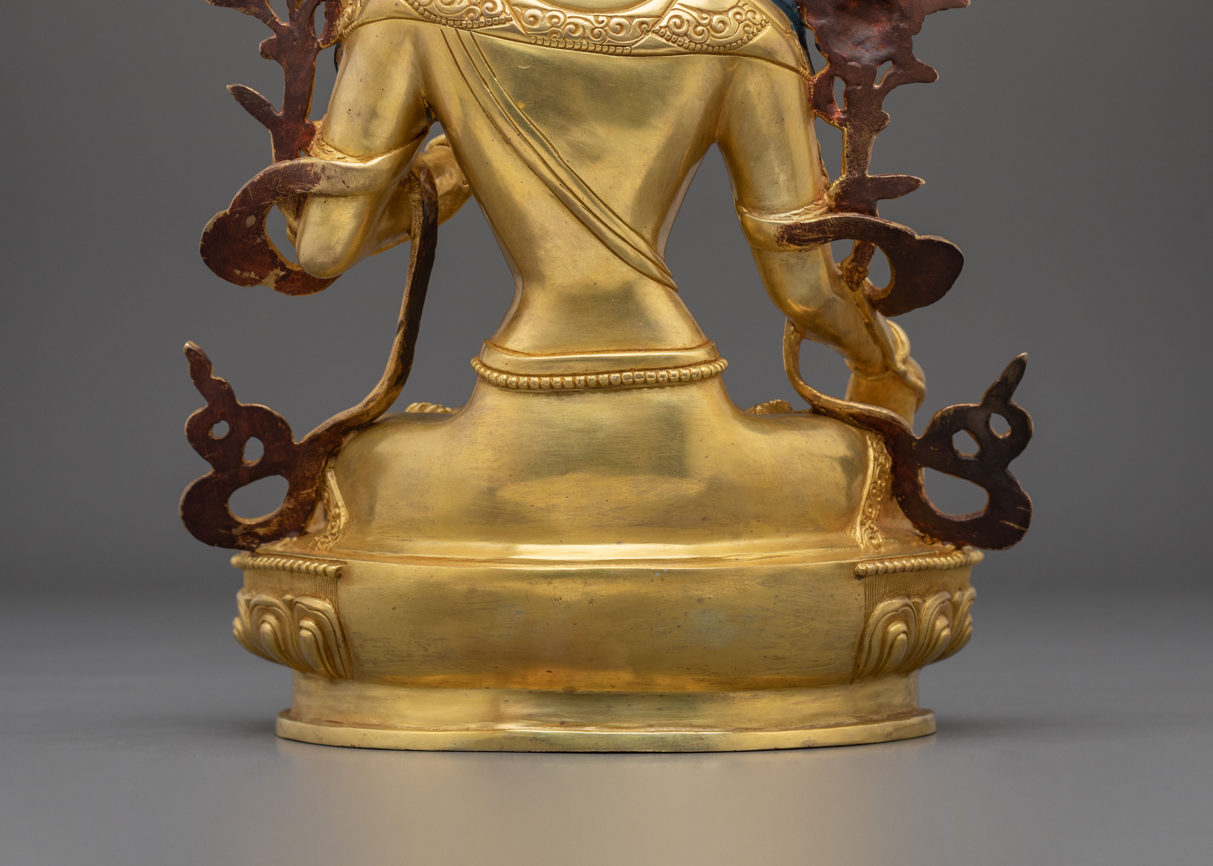 White Tara Fire Gold Gilded Statue | Serene Divine Feminine