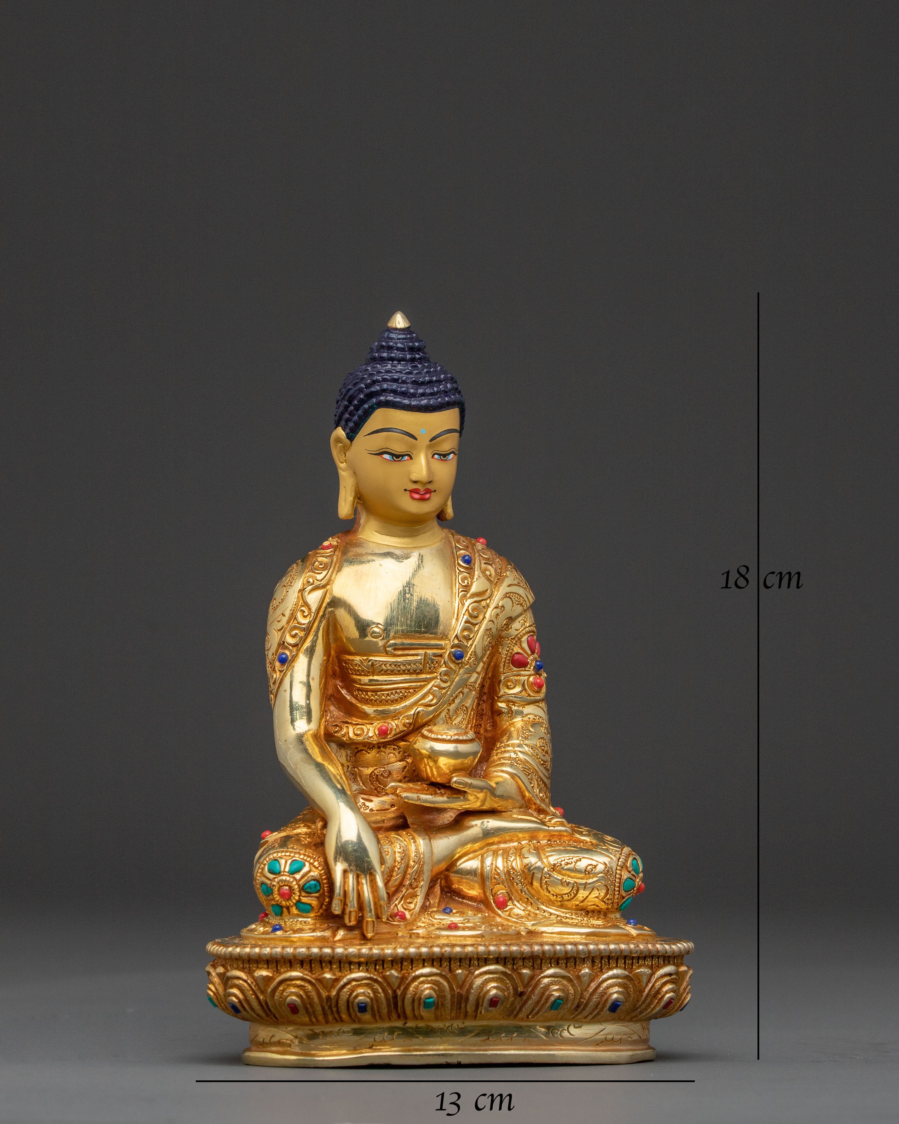 Tibetan Shakyamuni Buddha Sacred Figurine for Altar