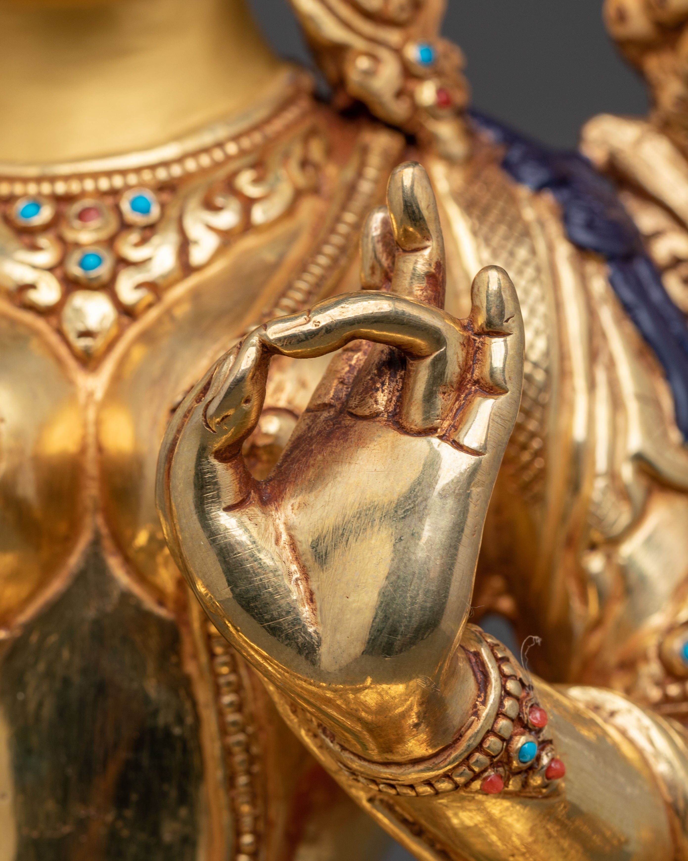 Green Tara Copper Statue | Goddess of Protection