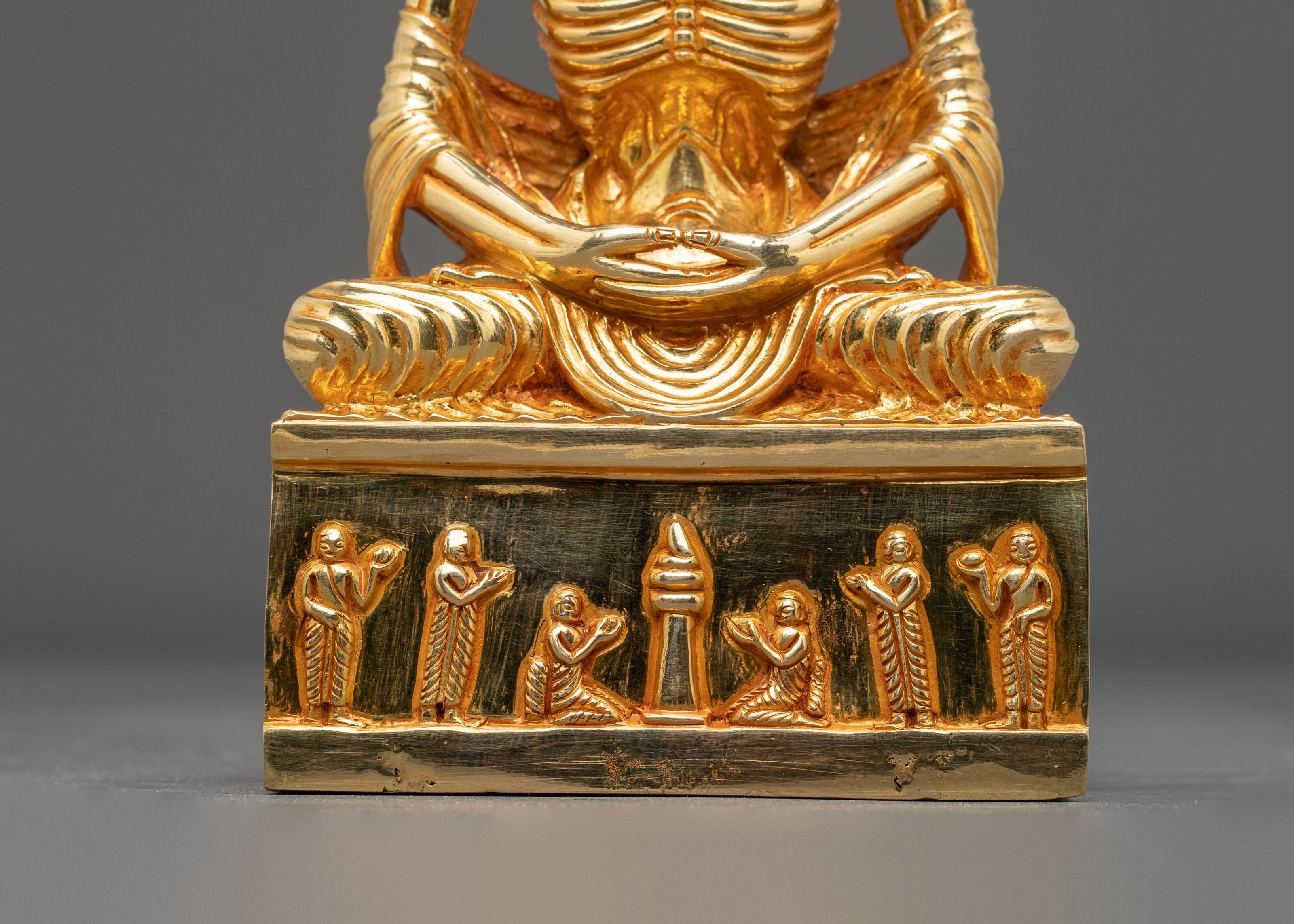 Fasting Buddha Statue | 24K Gold Gilded Figurine
