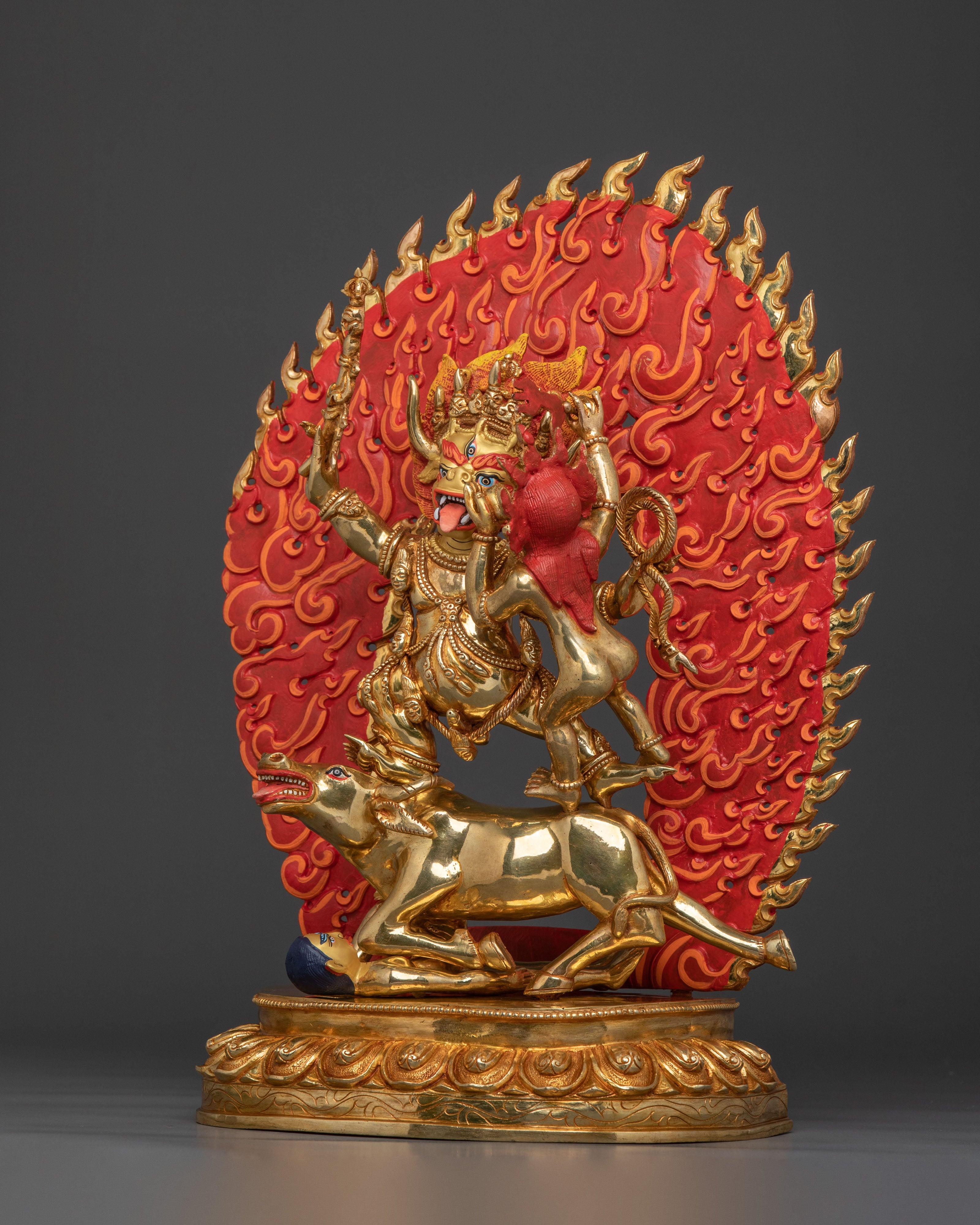 Yama Dharmaraja Buddhist Statue | Tibetan Protector Deity Sculpture