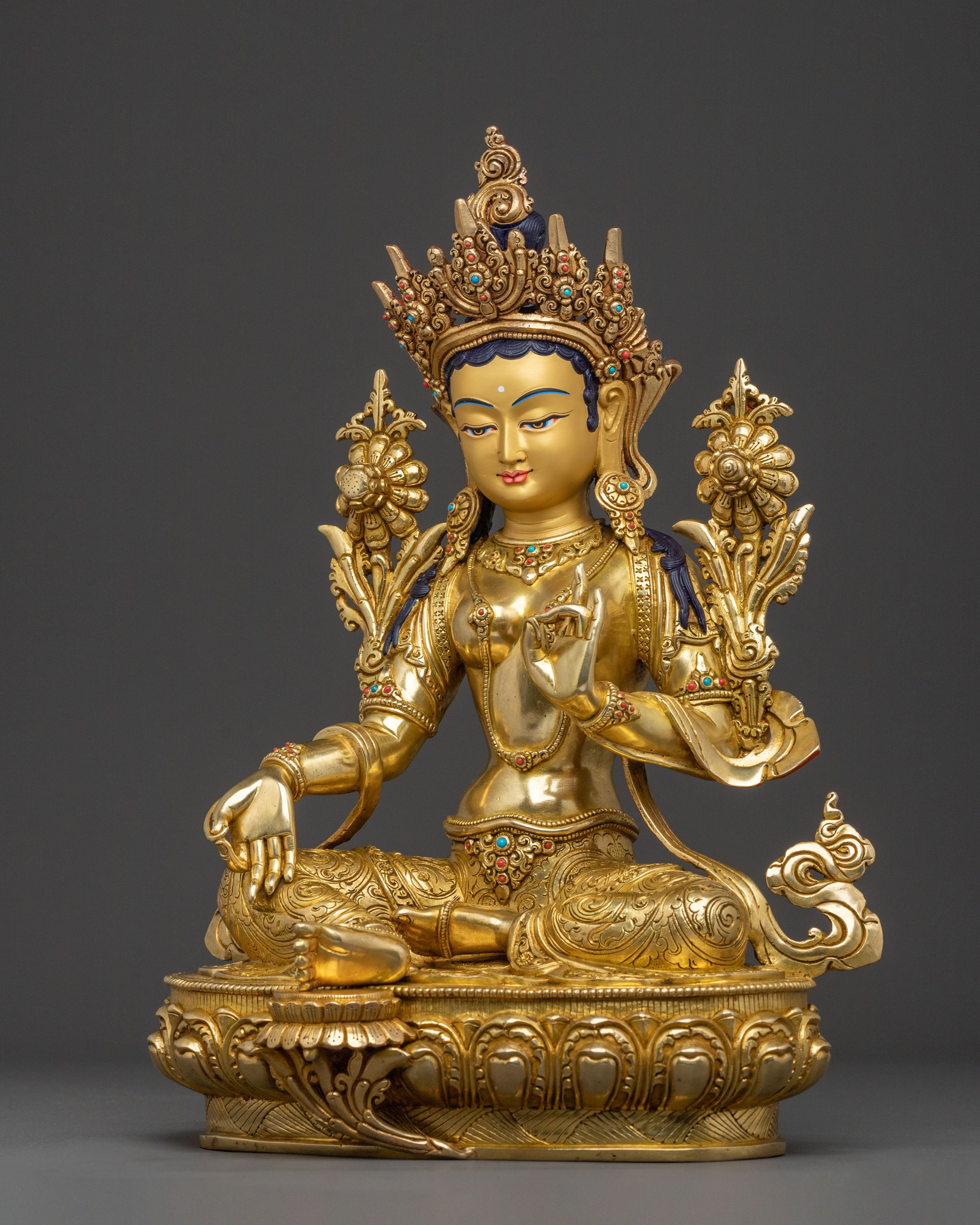 Mother Green Tara Statue | Tibetan Buddhist Guardian