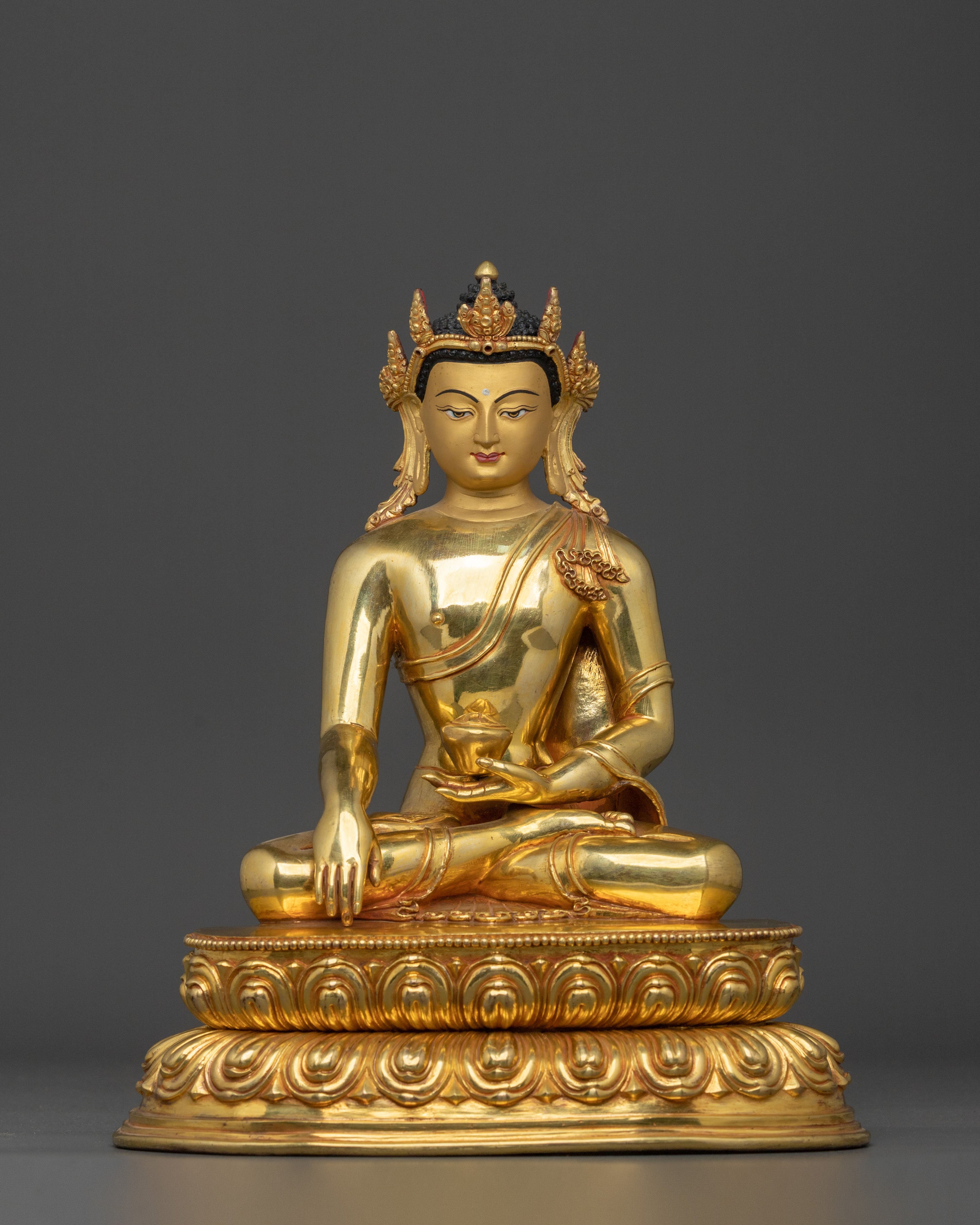 Crown Shakyamuni Buddha Statue | Meditation and Home Altar Decor