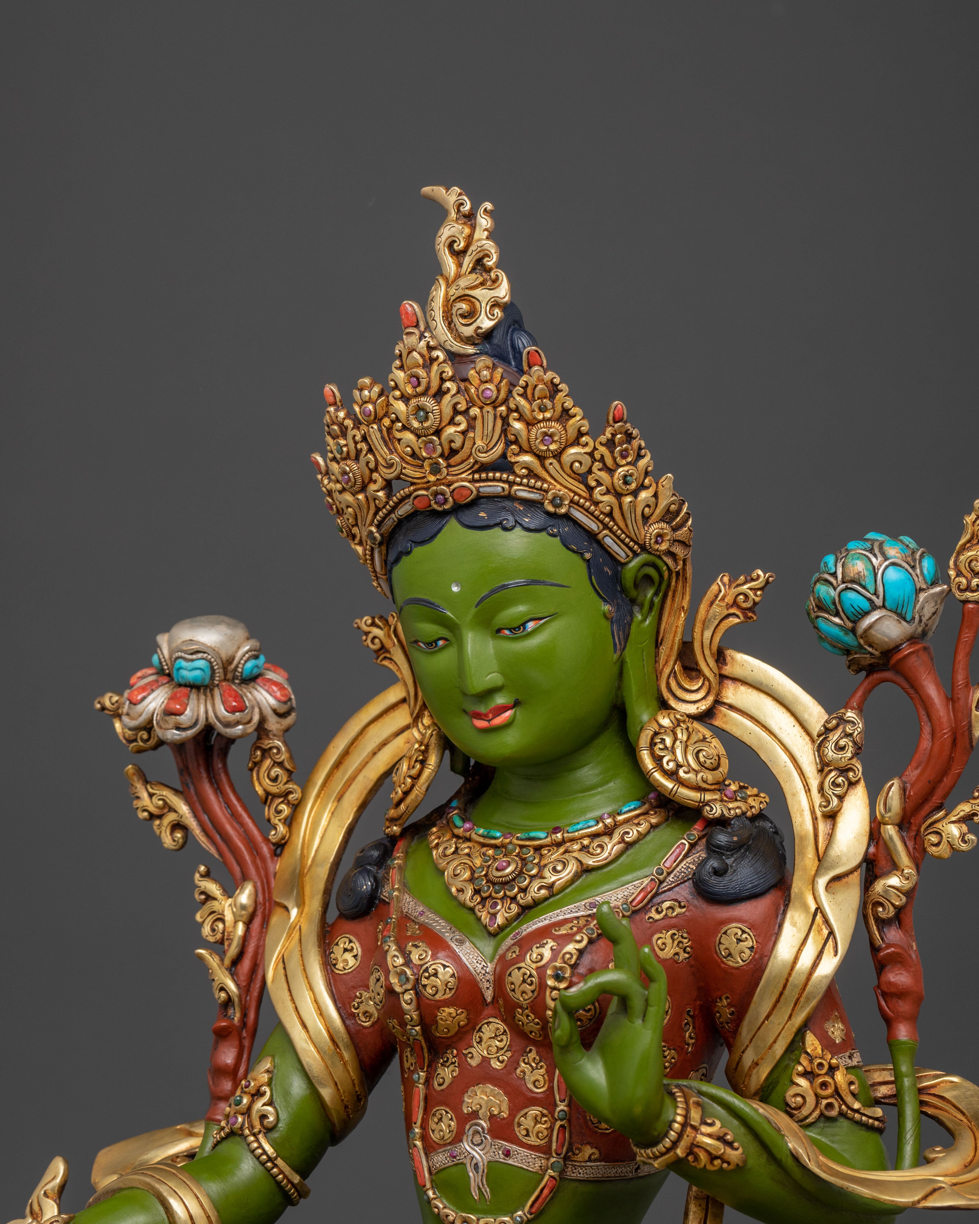 Green Tara Compassion Buddha Sculpture