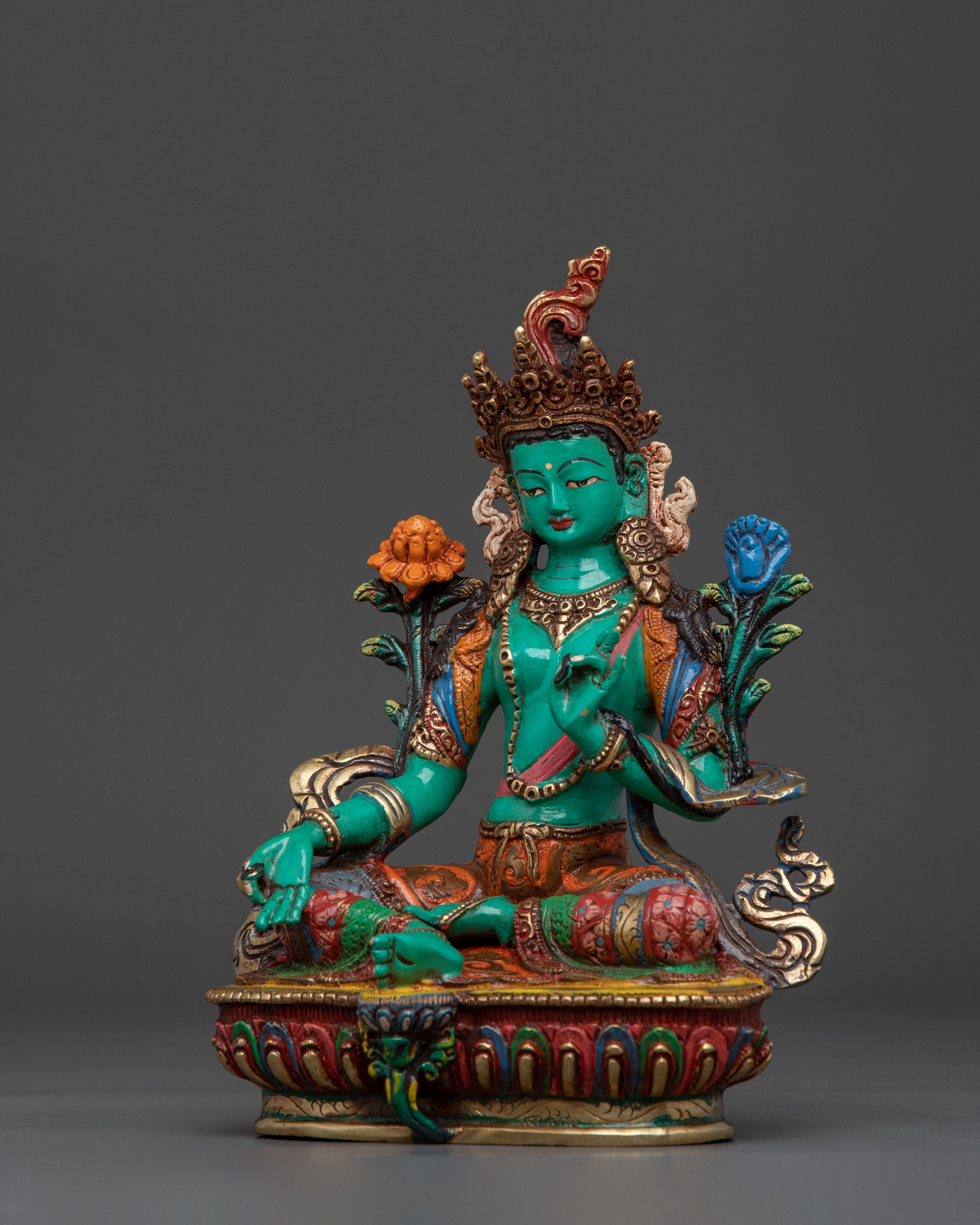 Goddess Shyama Tara Golden Statue | Protector of Compassion