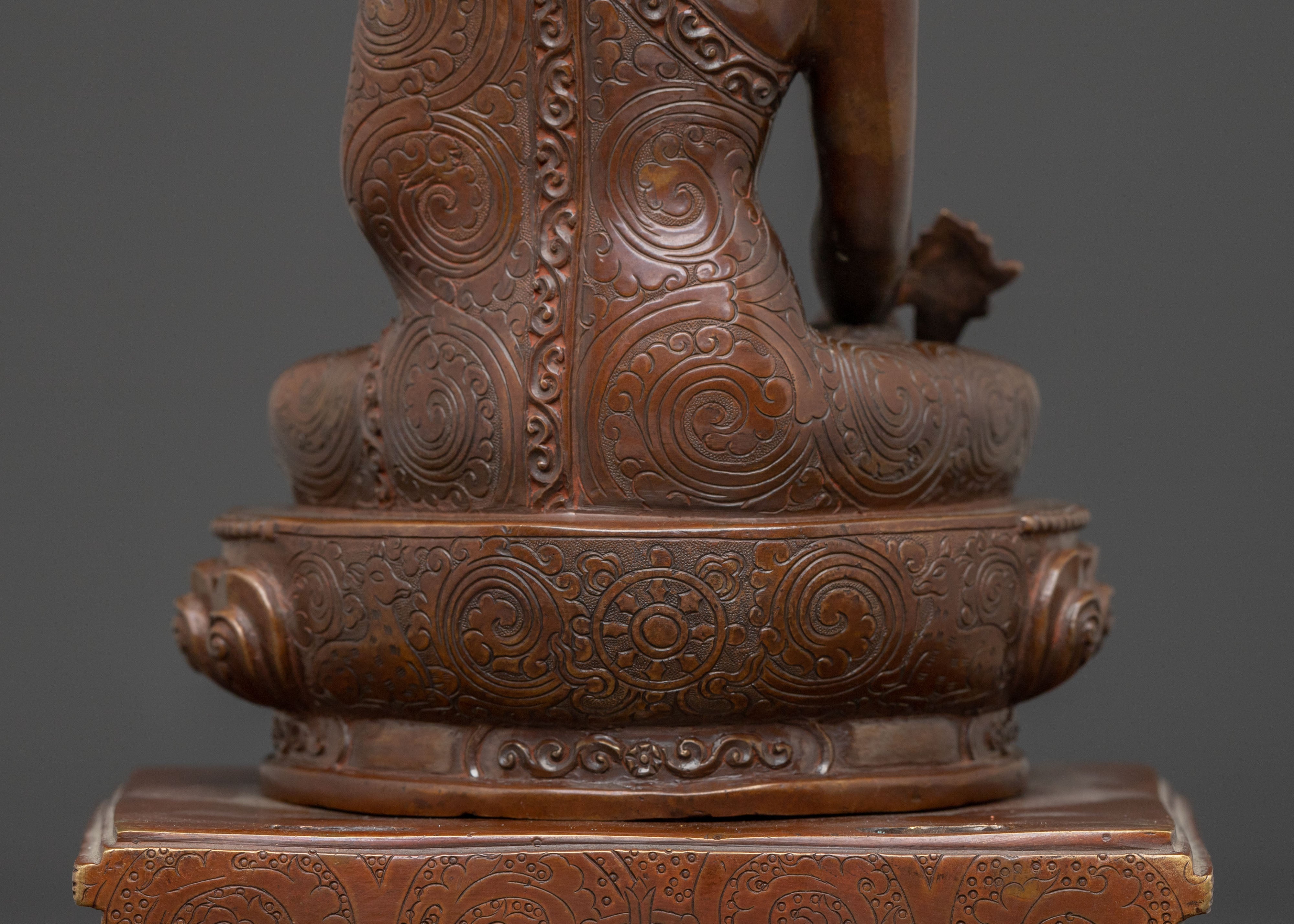 Sangye Menla Spiritual Figure | Oxidized Copper Body