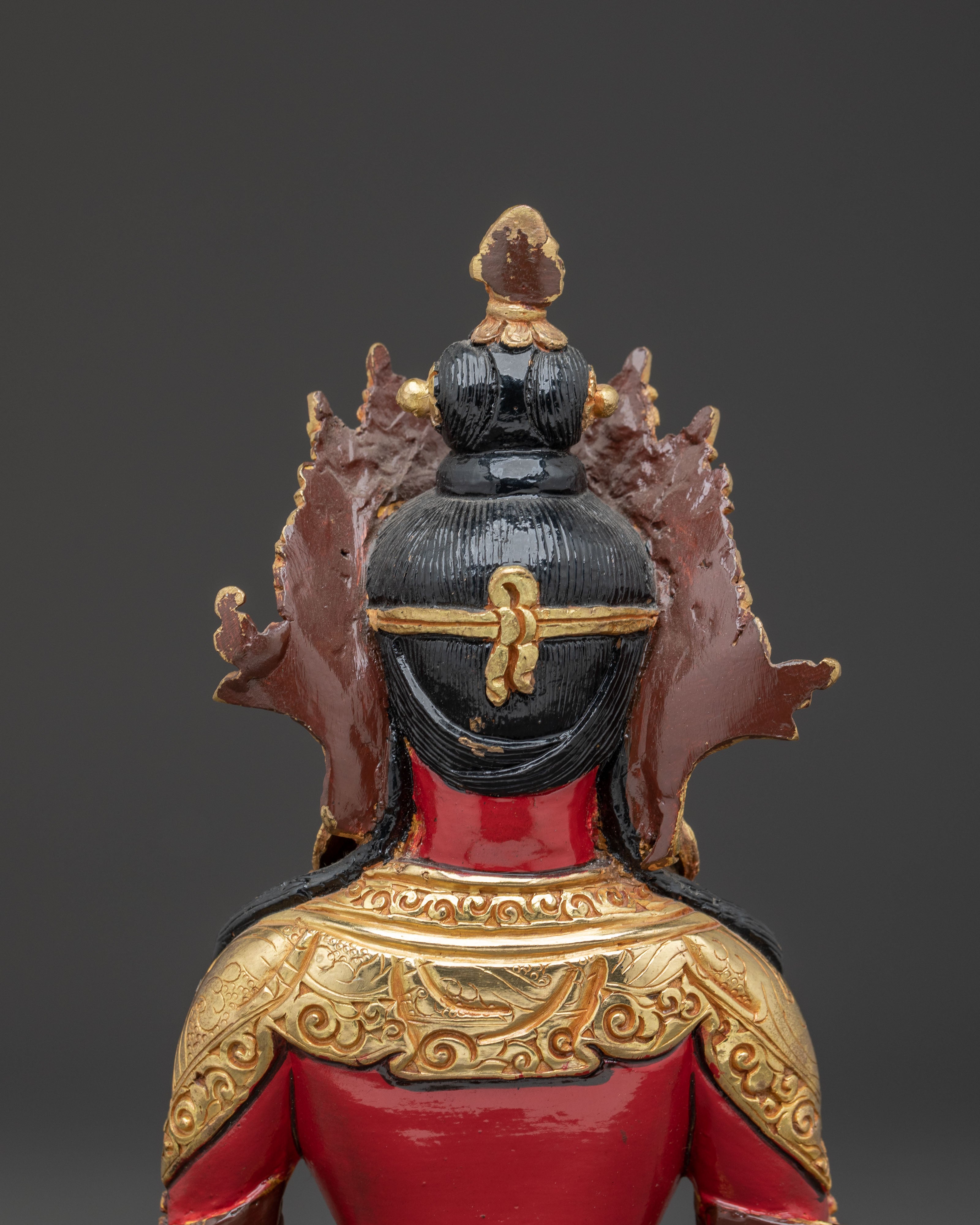 Golden Statue of Bodhisattva Amitayus | Symbol of Longevity