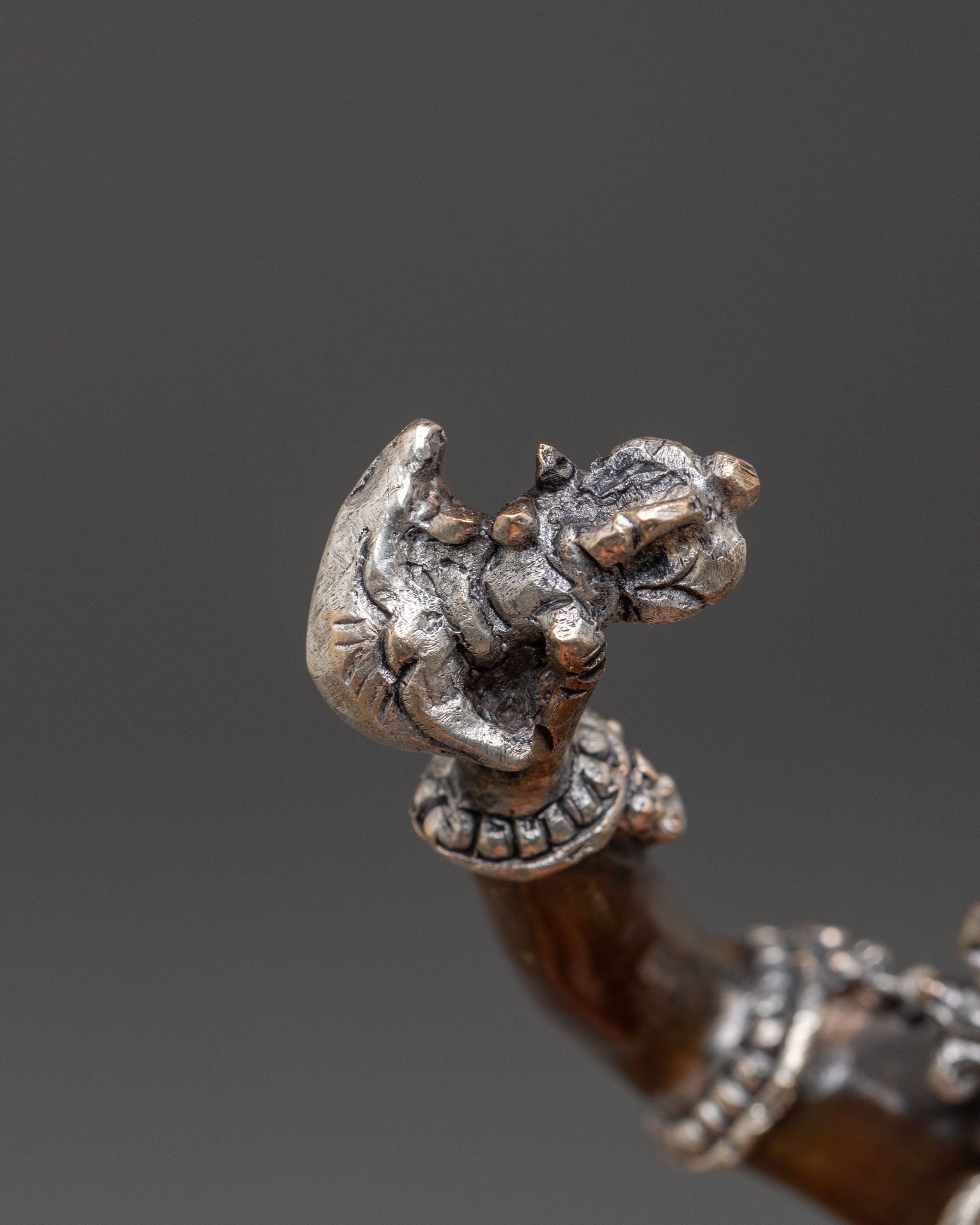 Chakrasambhara Spiritual Statue: Oxidized Tantric Deity