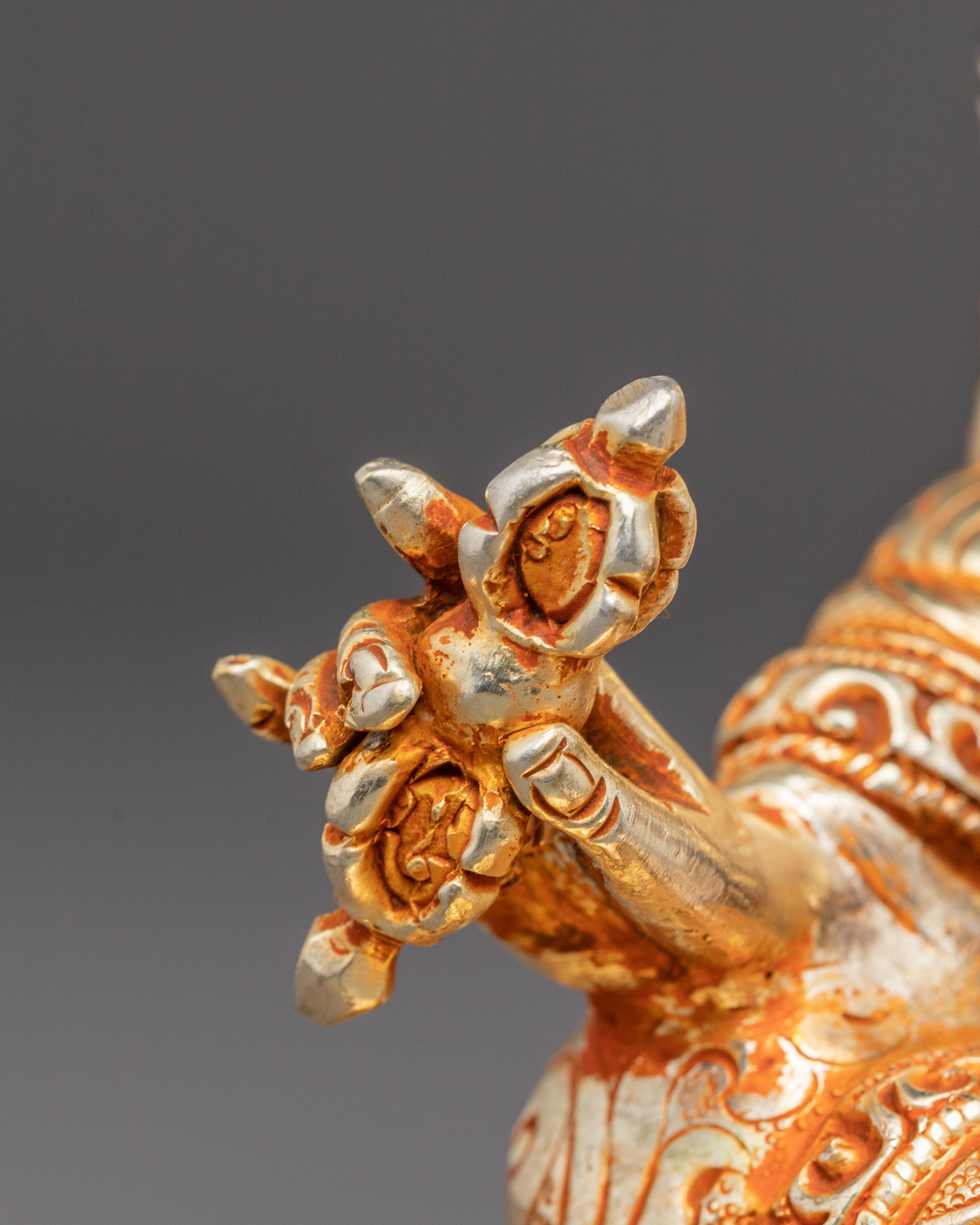 Guru Padmasambhava Golden Statue | Handcrafted 24K Gold-Gilded Sculpture