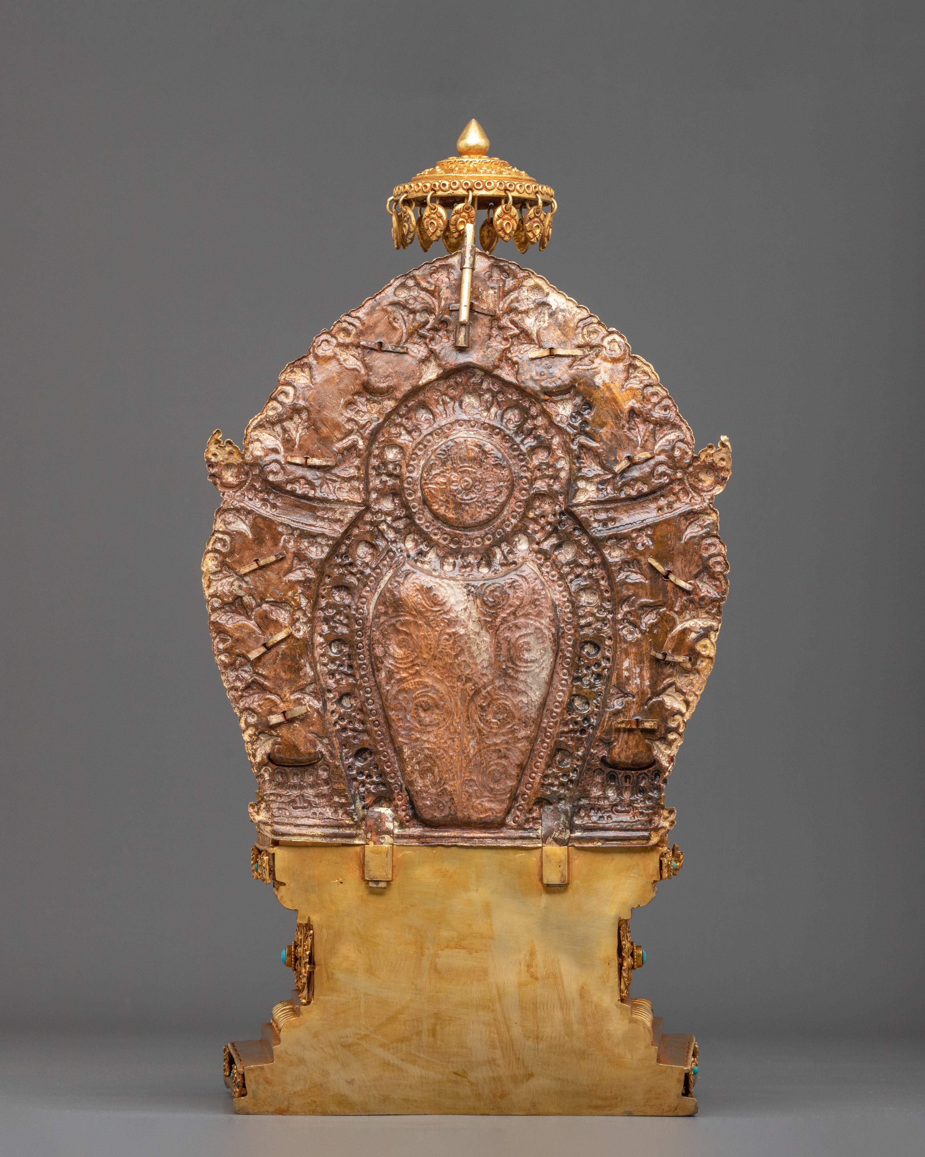Shakyamuni Buddha Sacred Sculpture with Throne | Symbol of Wisdom Peace