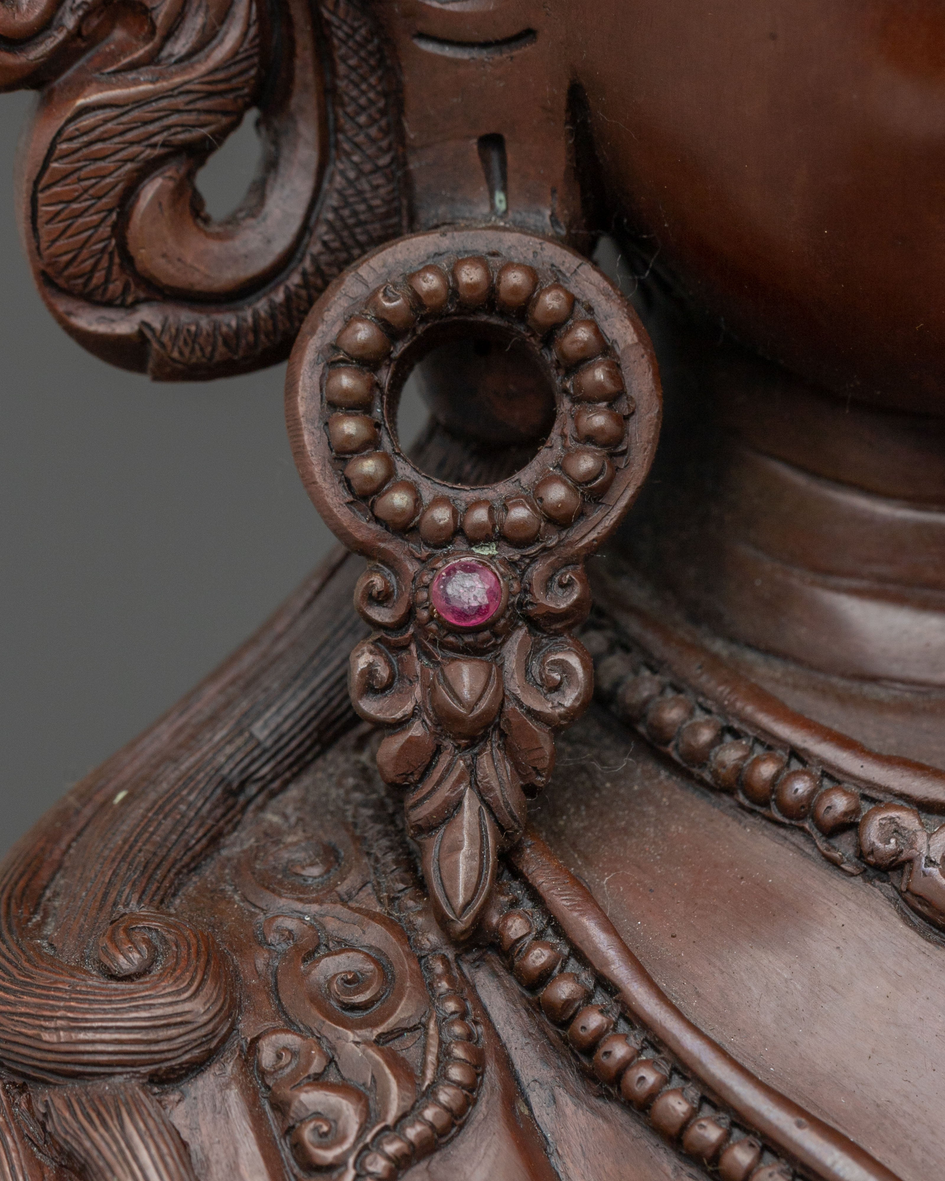 Bodhisattva Sacred Figurine | Oxidized Copper Statue