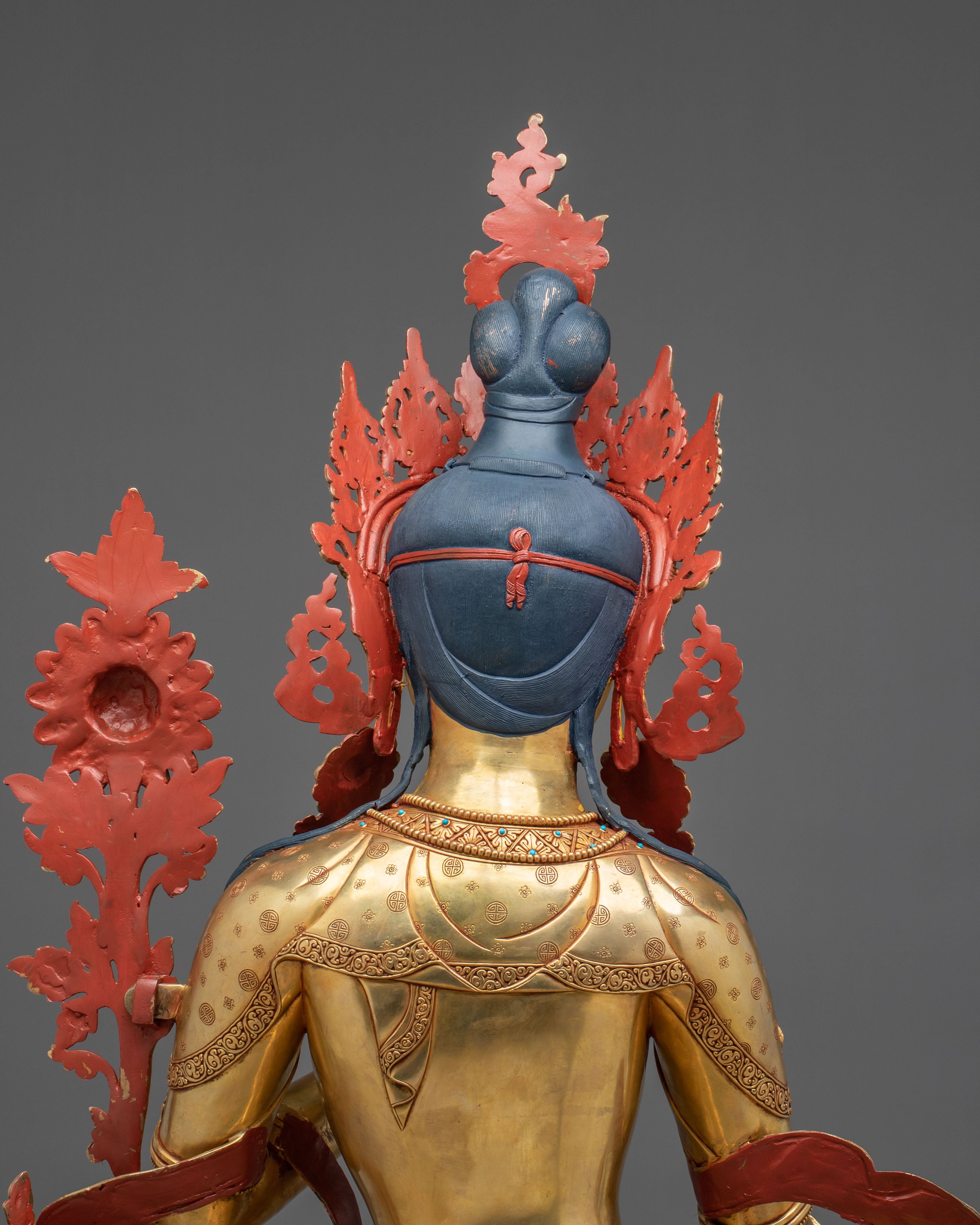 Goddess White Tara Statue | 104-cm 24K Gold Gilded Figurine