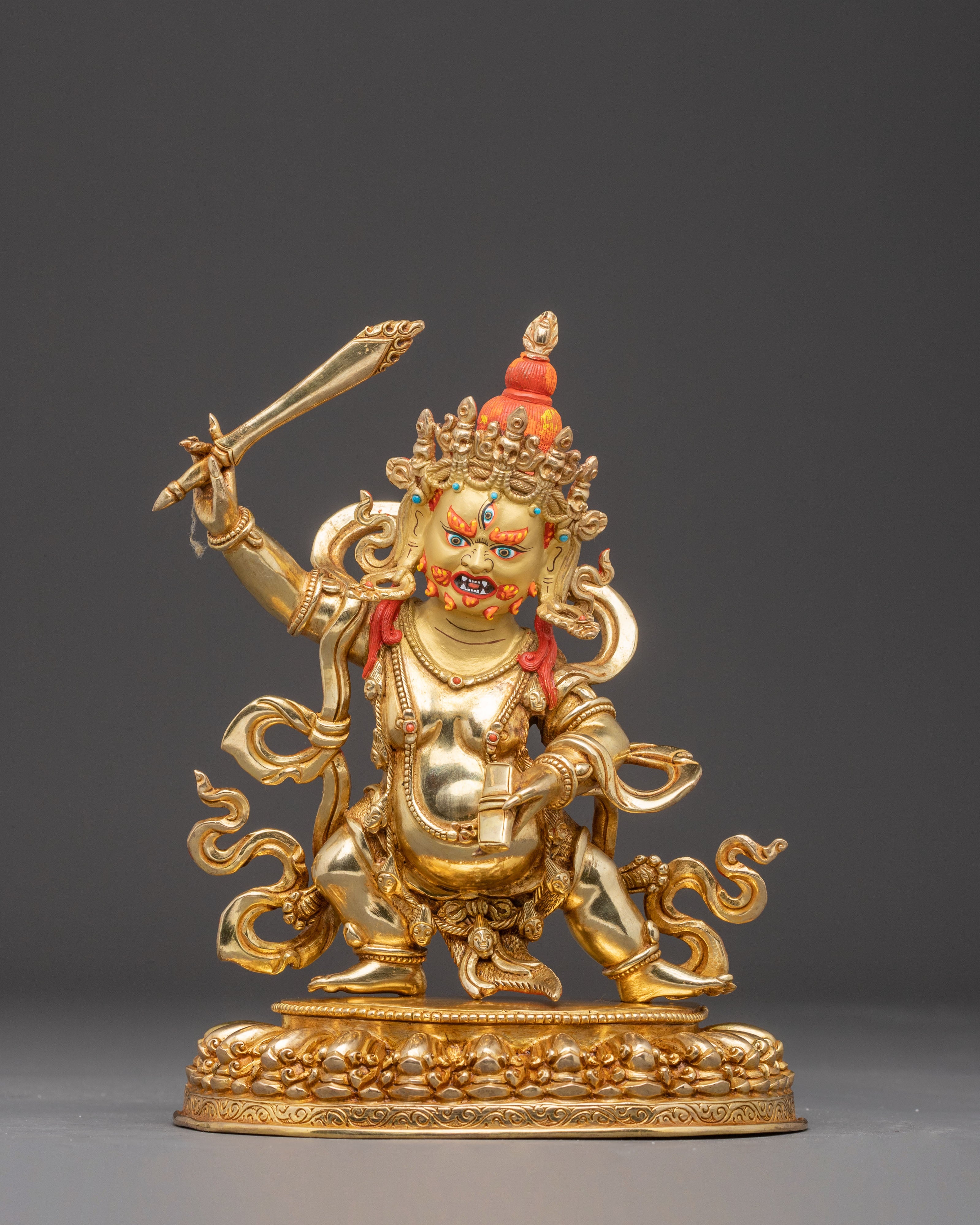 Golden Statue of Black Manjushri | Dharma Protector