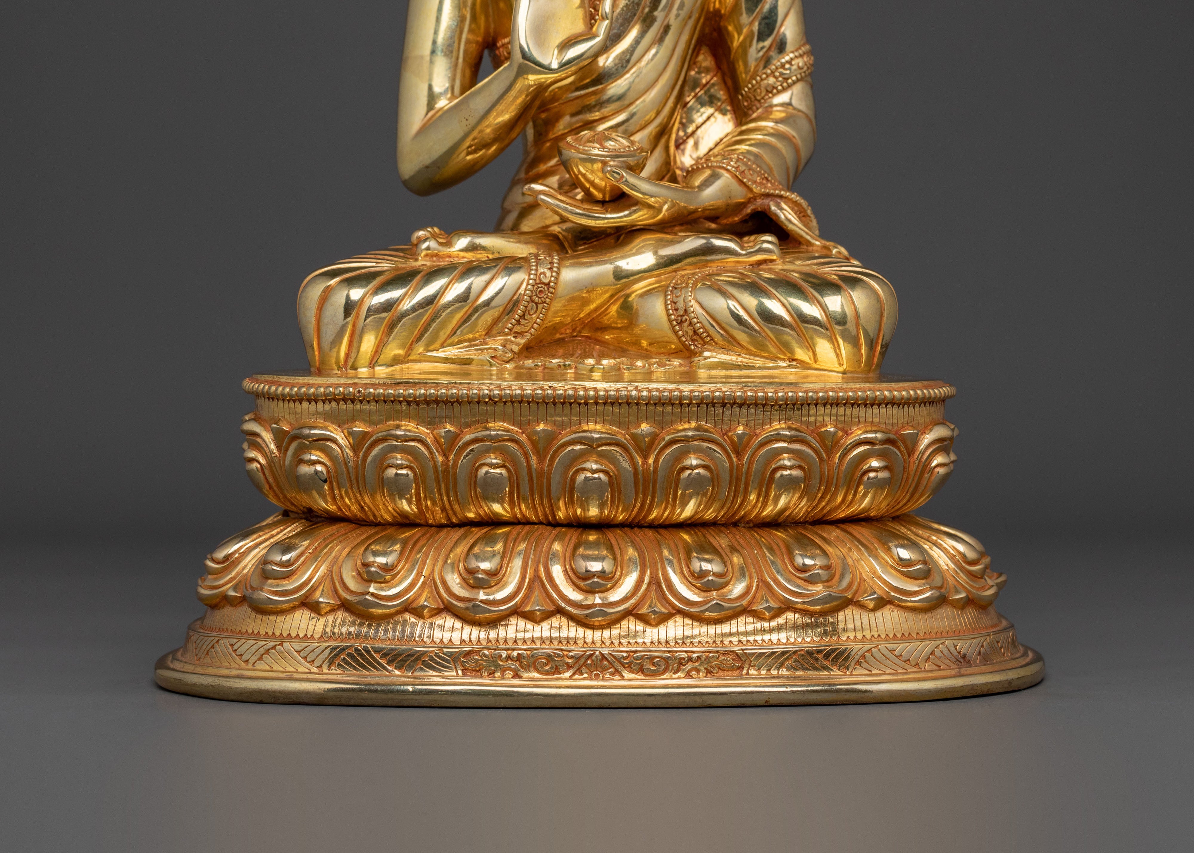 Amogasiddhi Sculpture | 24K Gold Gilded Figurine