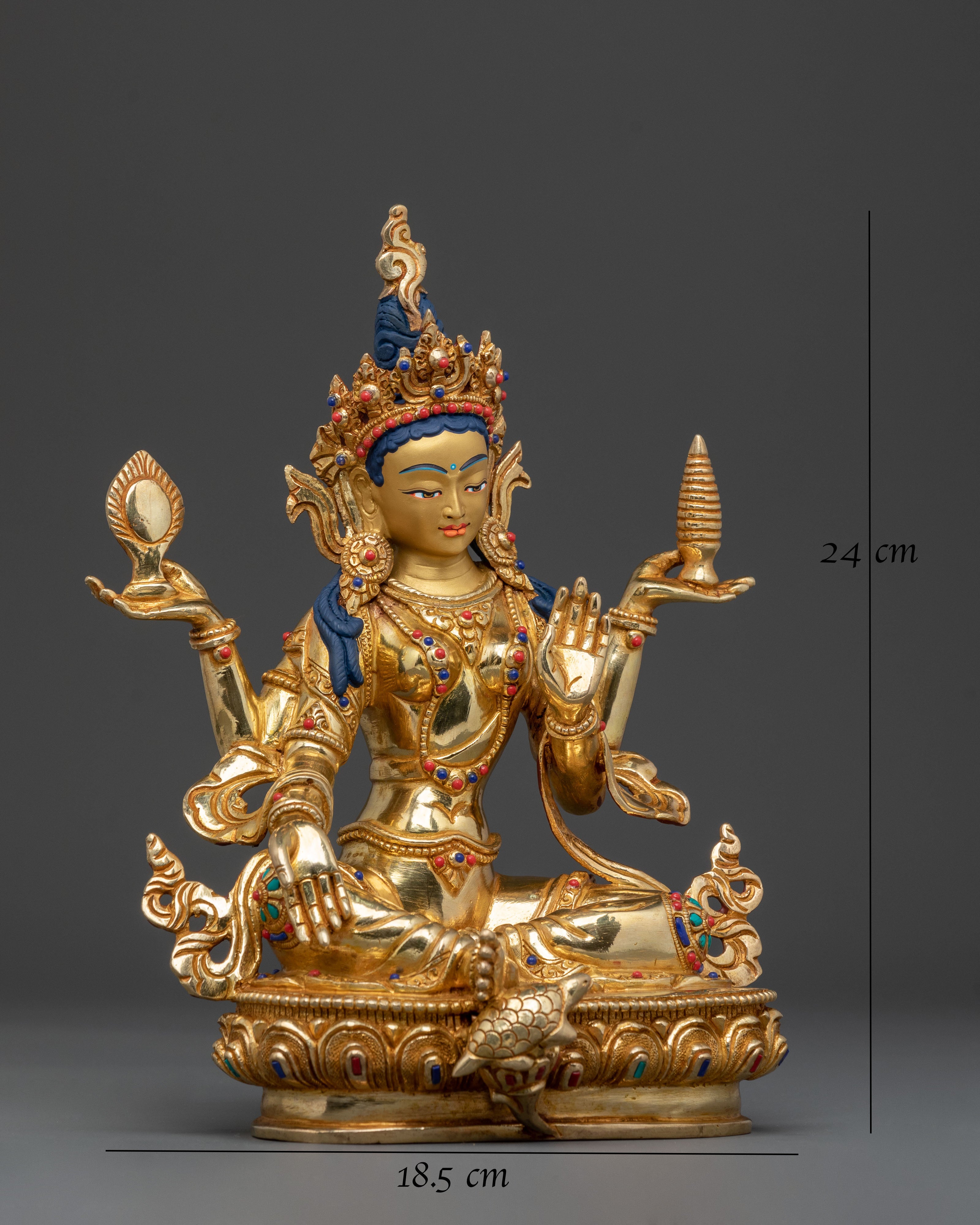 Laxmi devi spiritual statue | 24K Gold Gilded