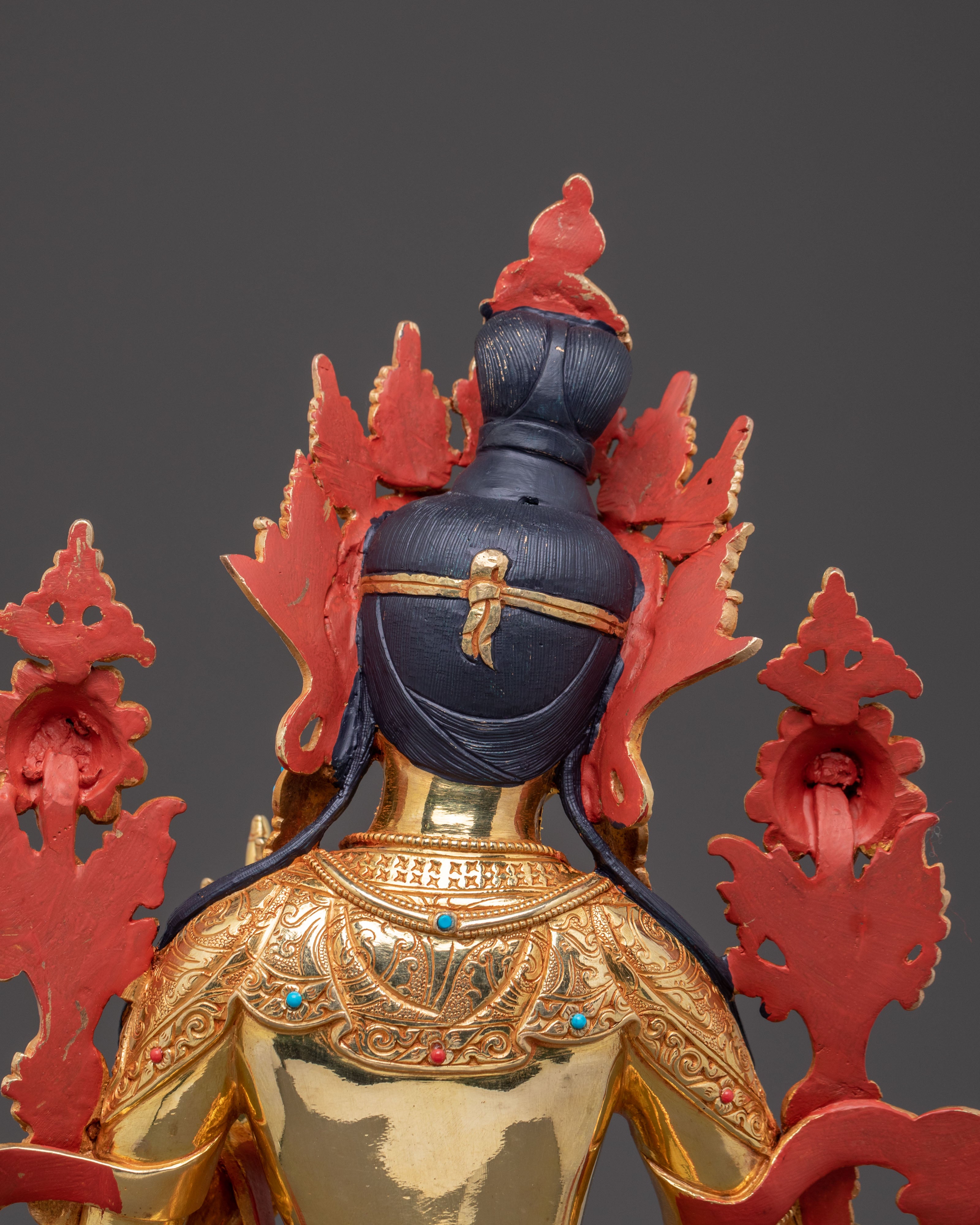 Green Tara Compassionate Healing Statue – Gilded Copper Art