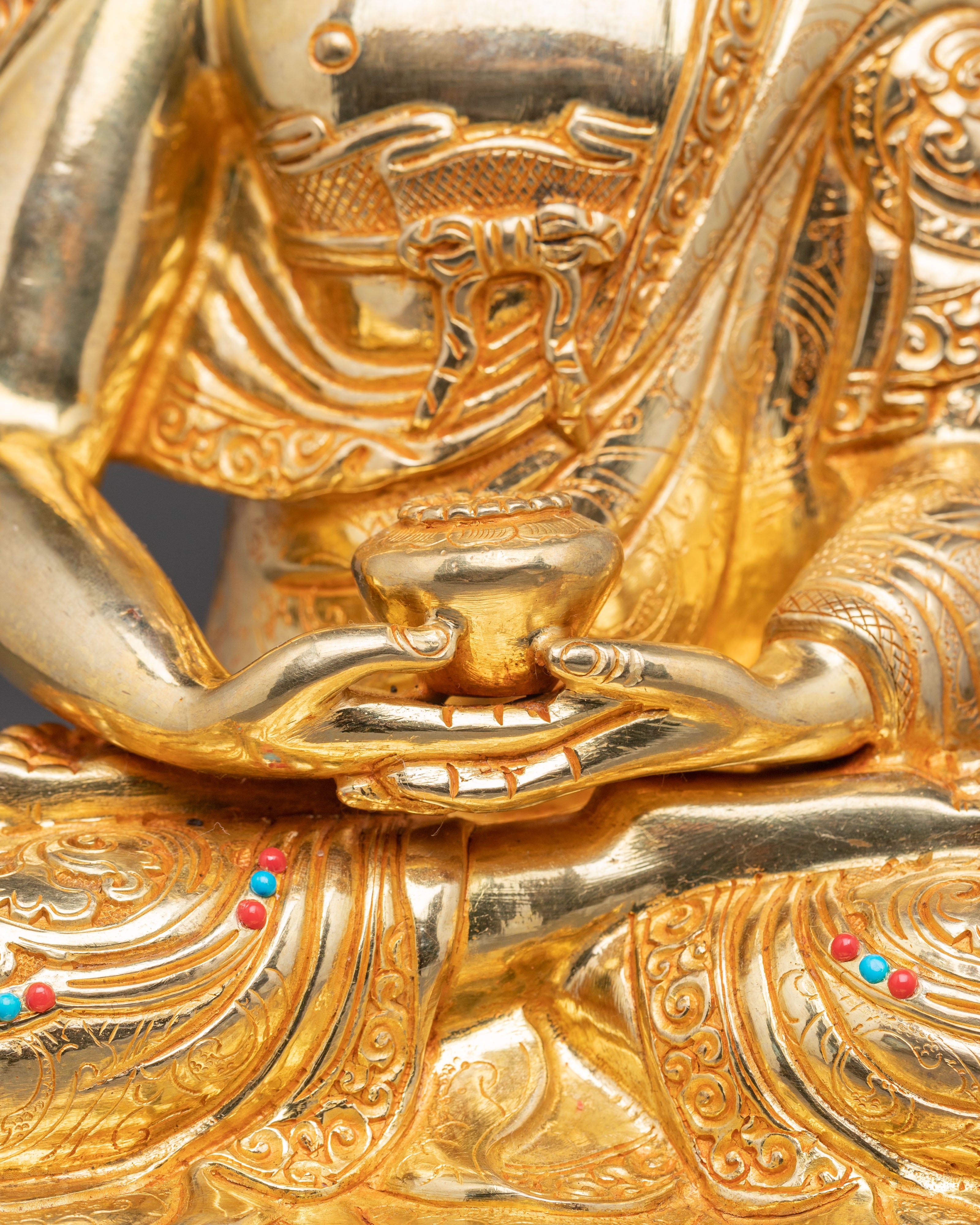 Buddha Amitabha Golden Statue | Western Pure Land Protector
