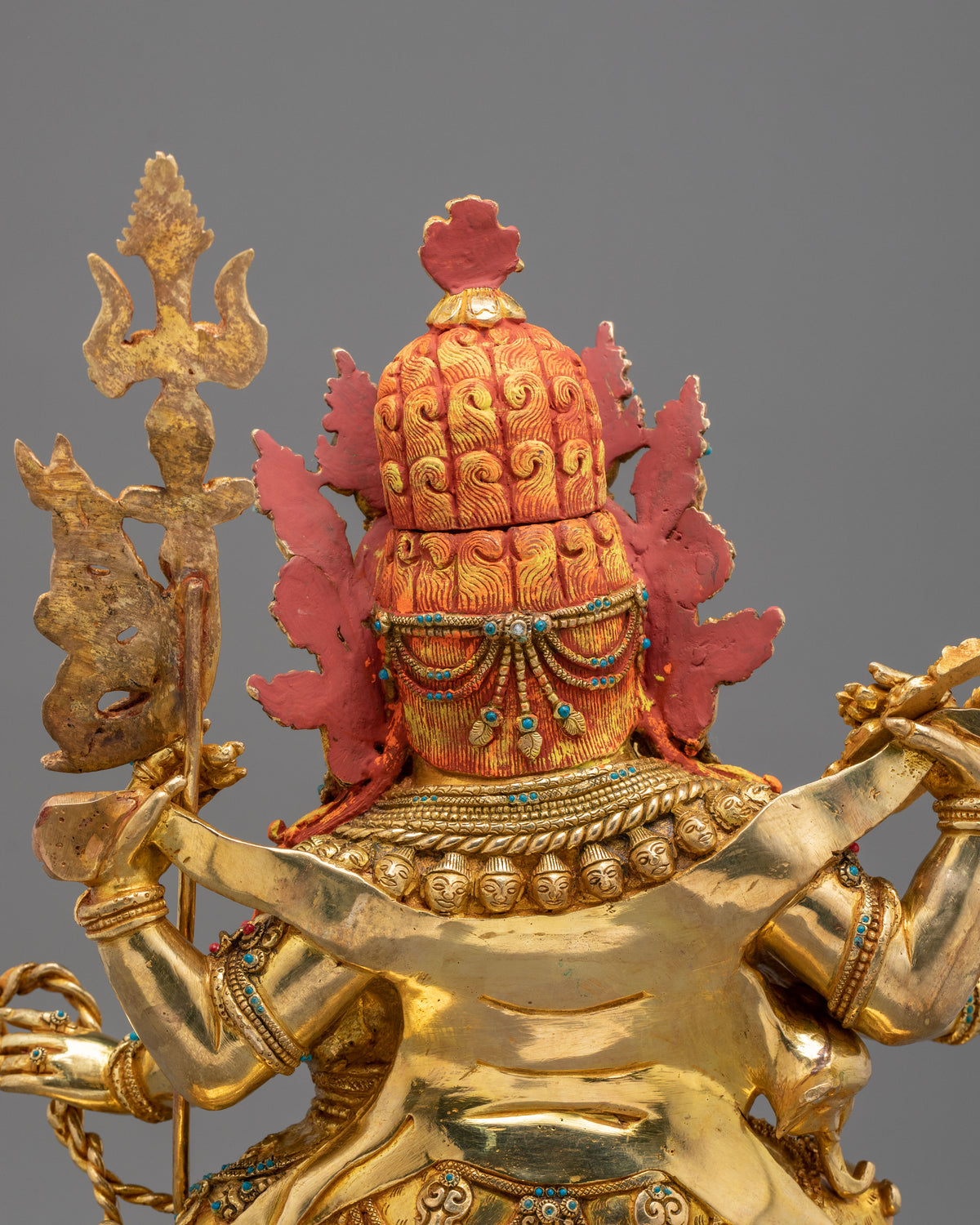 Six Armed Mahakala Copper Figurine | Tibetan Buddhist Protector