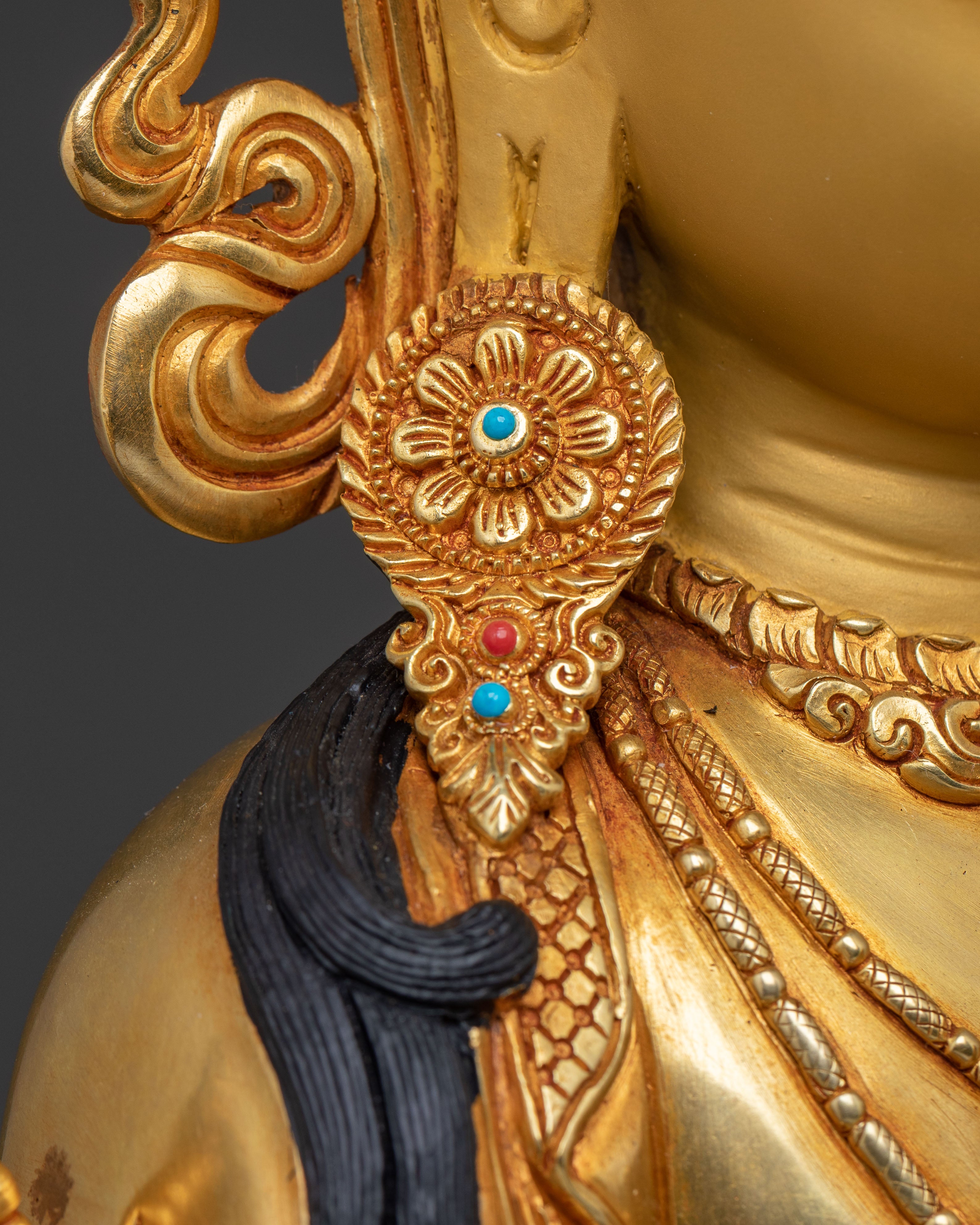 Chenrezig Handcrafted Golden Statue | Sacred Figure for Altar