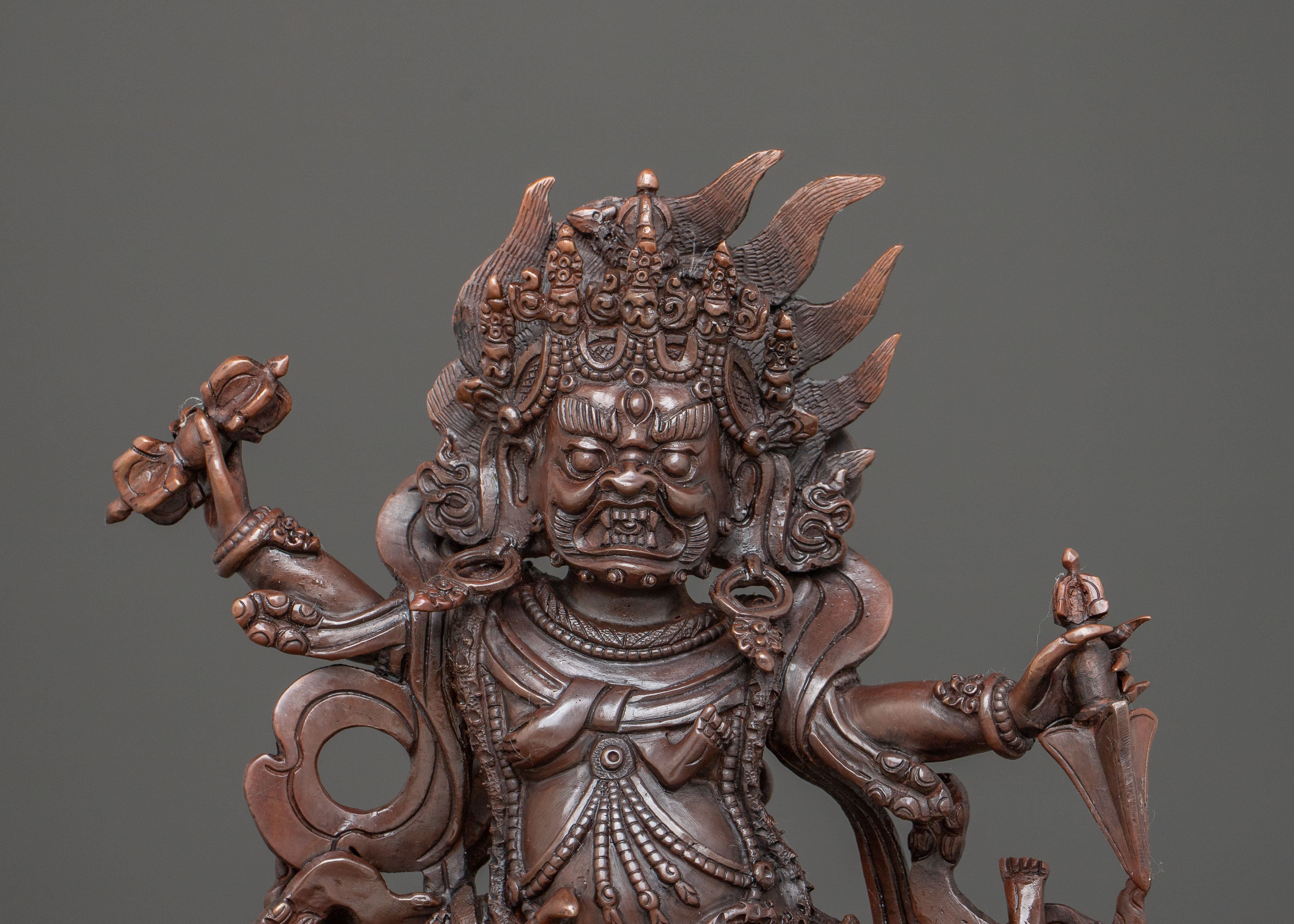 Dorje Gotrab Oxidized Copper Statue | Spiritual Protector