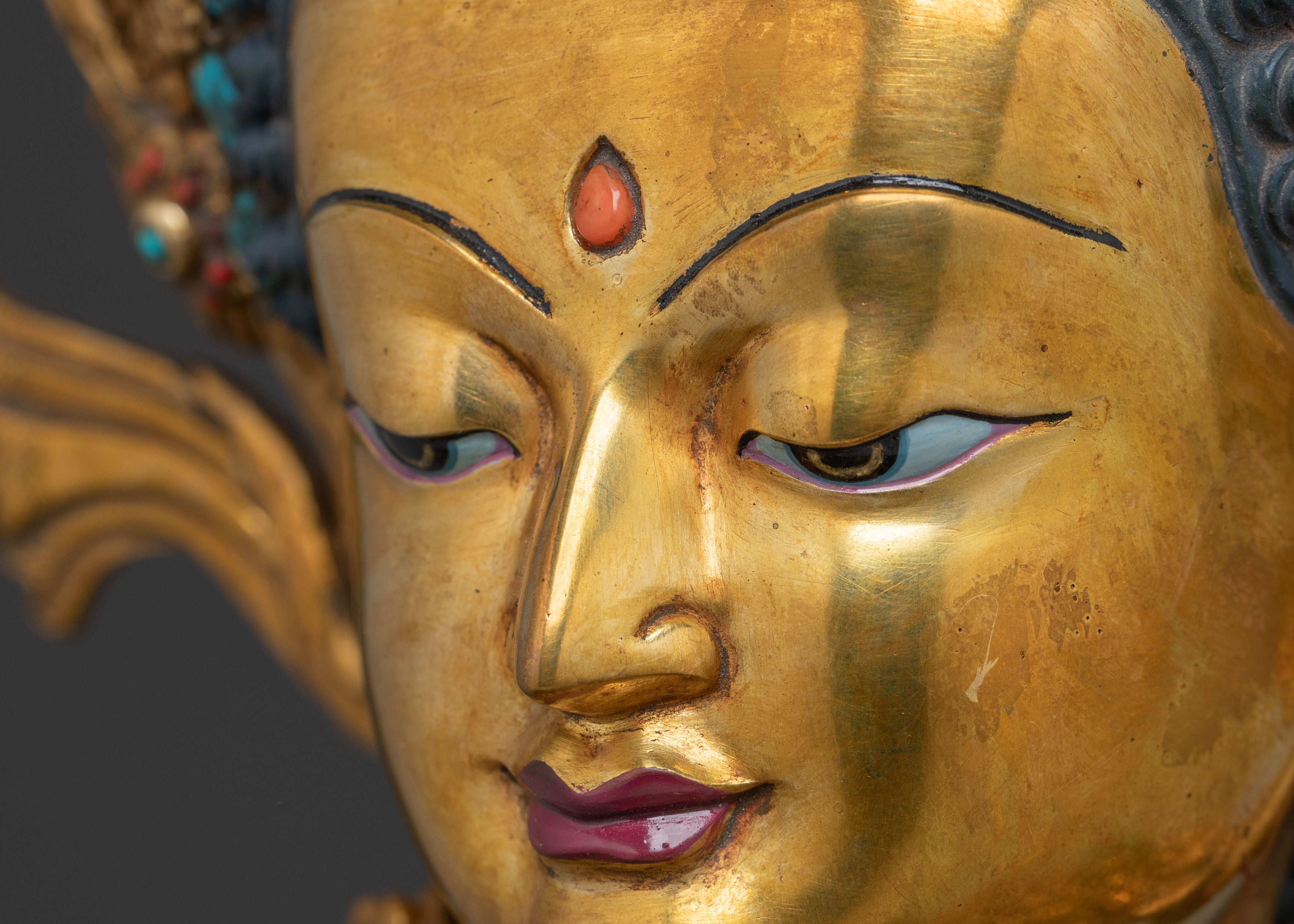 Dipankara Buddha: 24K Gold Gilded