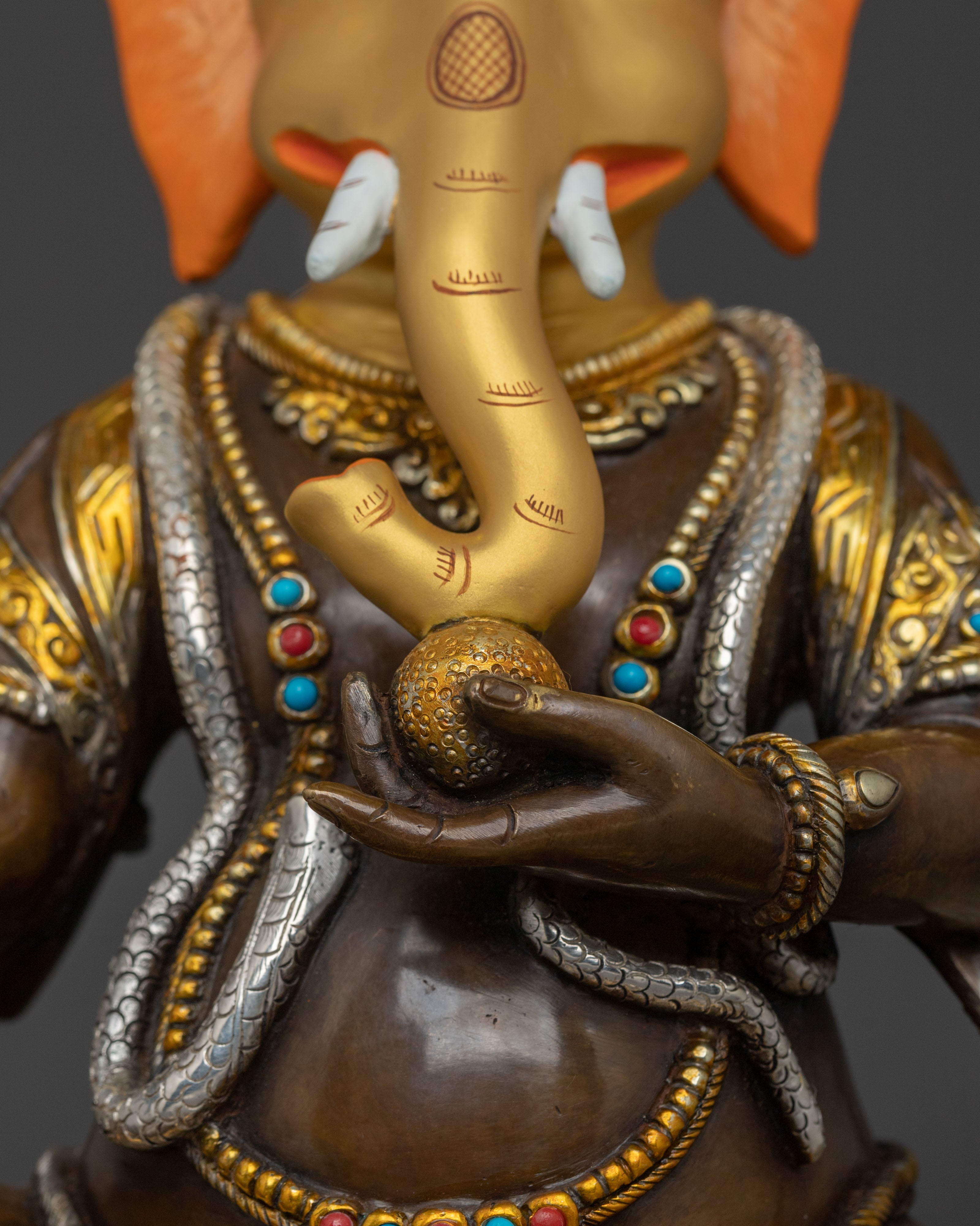 24K Gold Gilded  Ganesh Statue | Remover of Obstacles