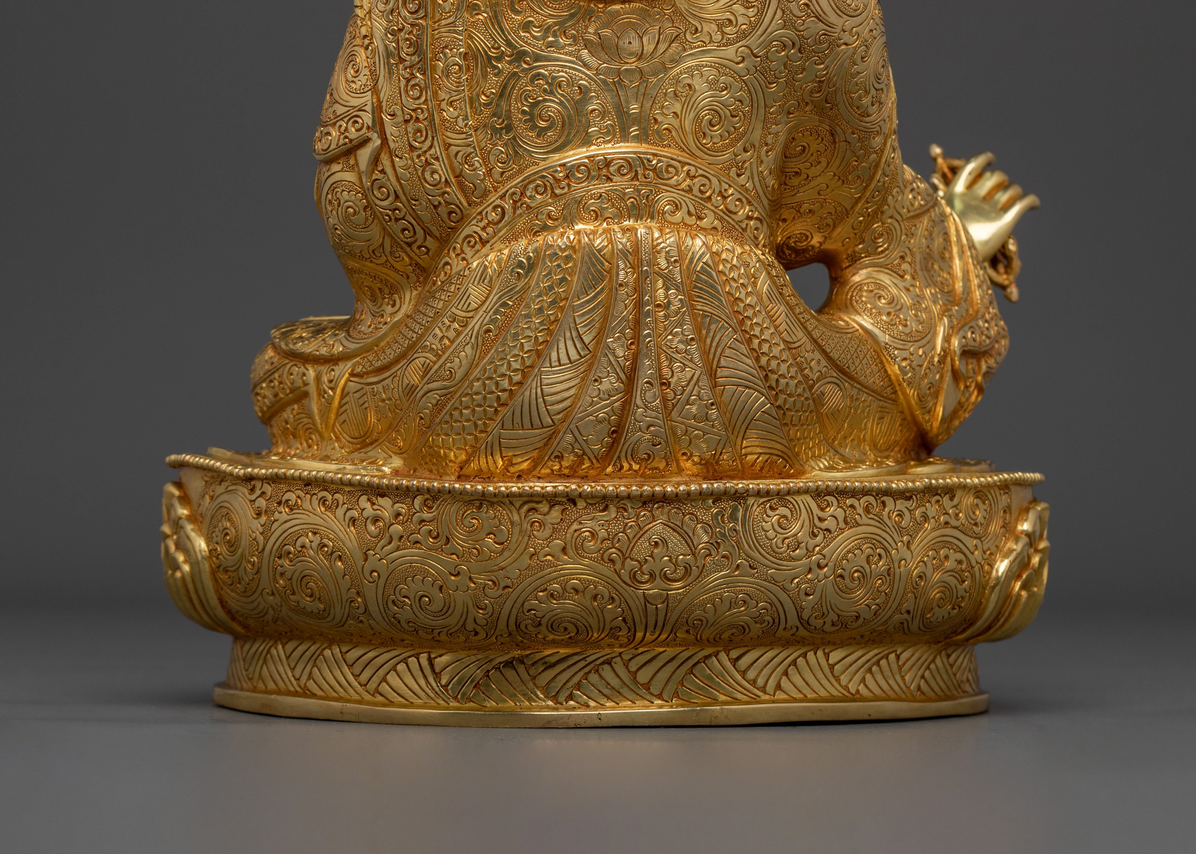 Guru Rinpoche Statue | 24K Gold Gilded Buddhist Master