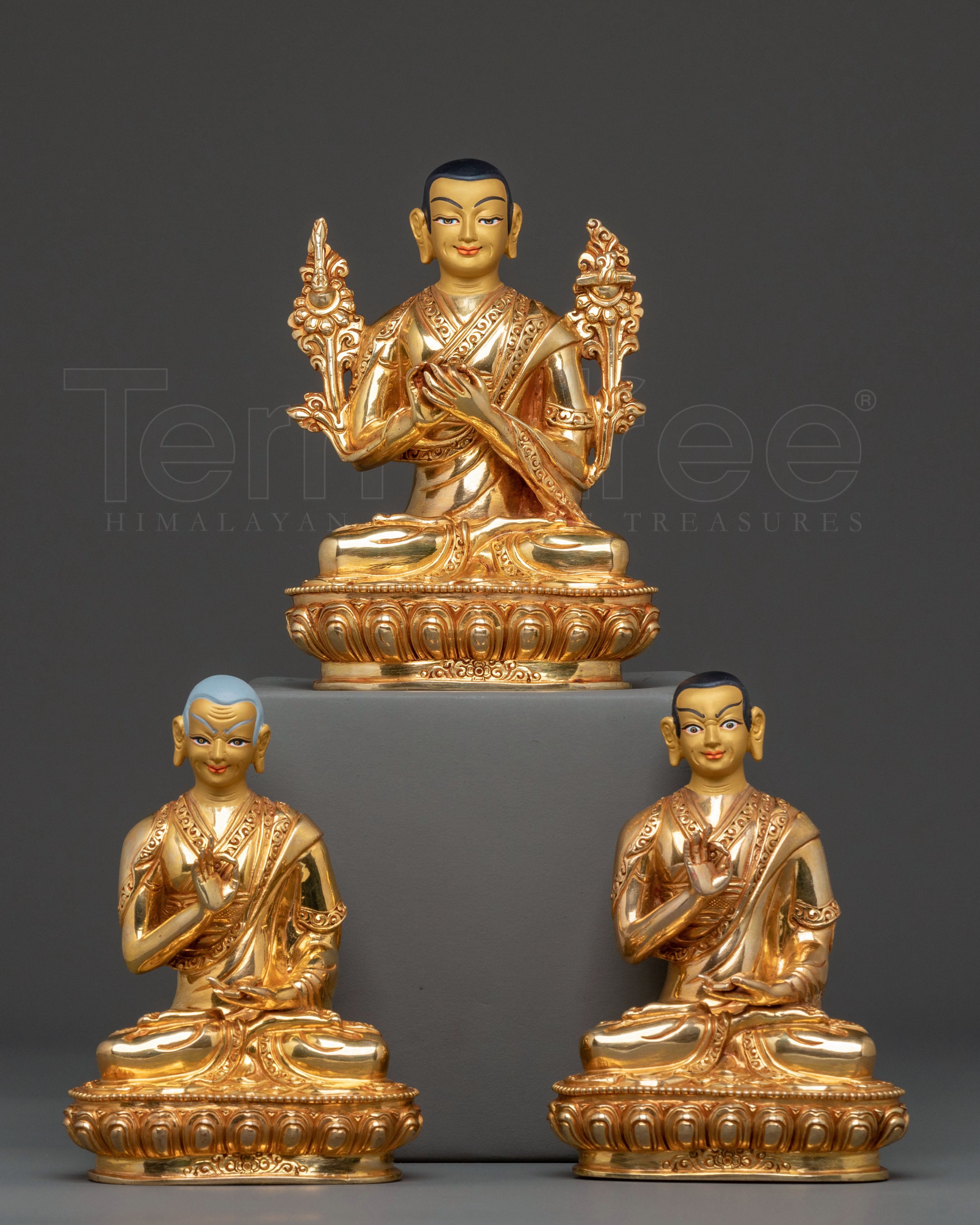 Tsongkhapa with Disciples Statue Set