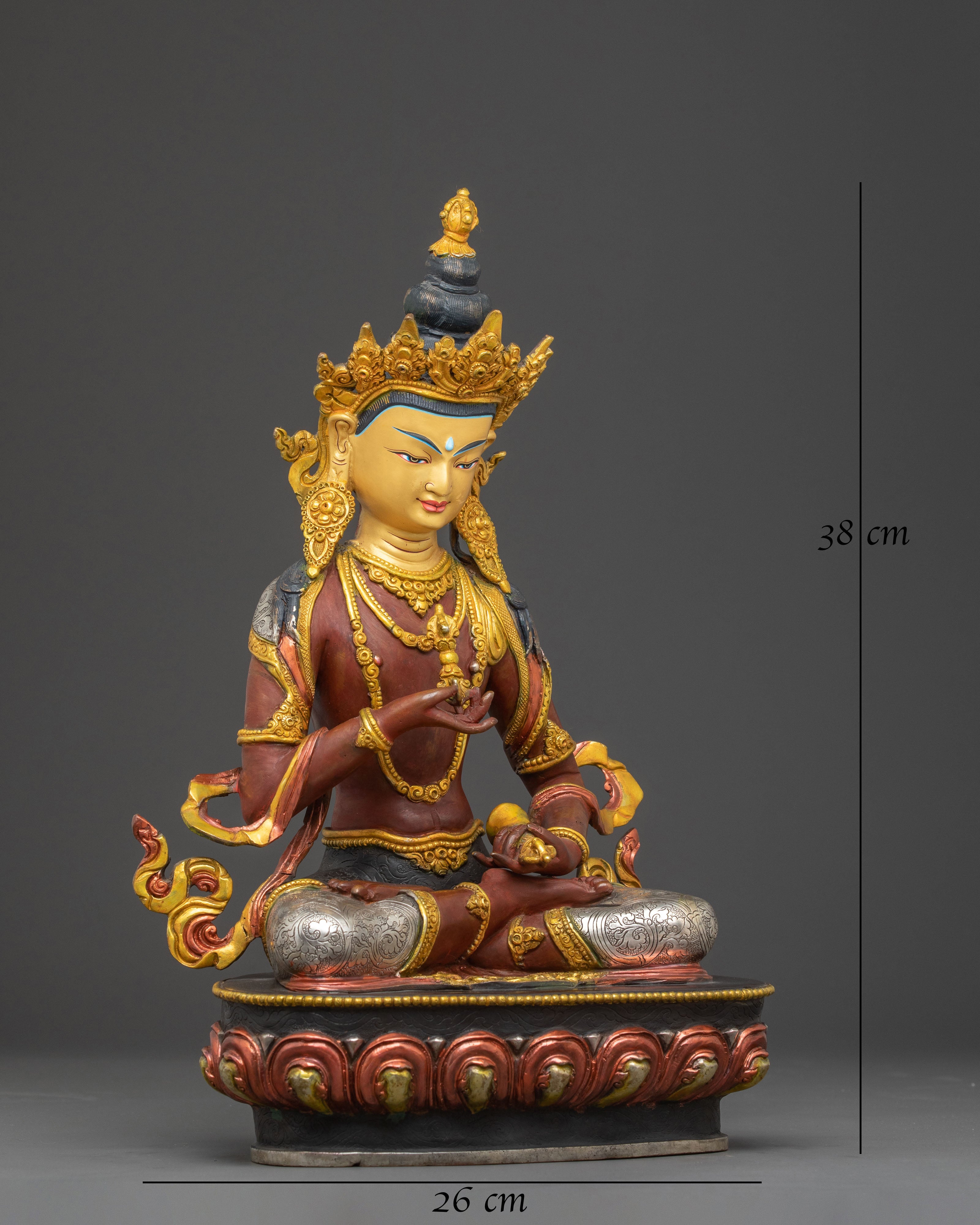 Vajrasattva Handcrafted Sacred Statue: Pure Radiance