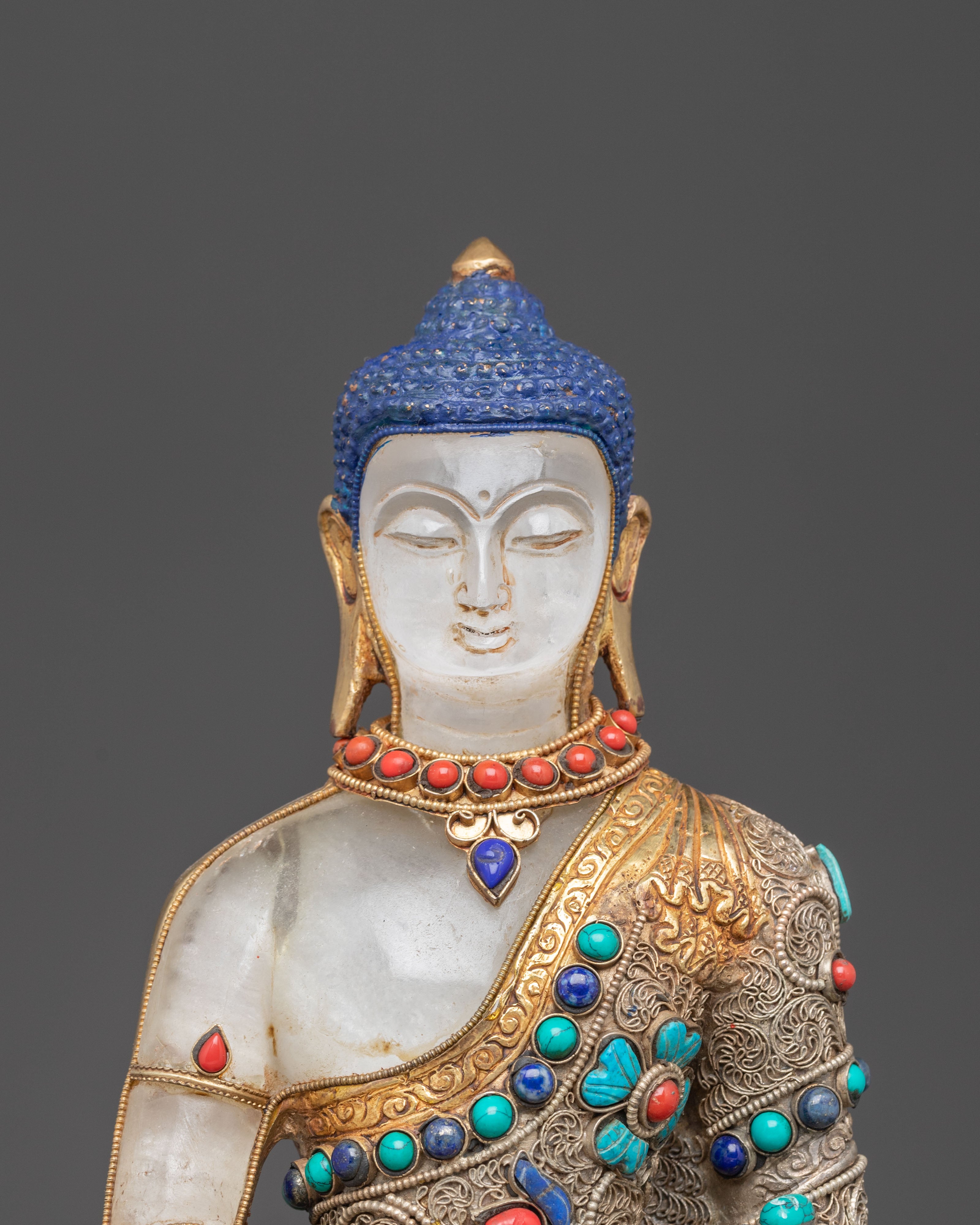 Crystal Statue of Buddha Amitabha | Infinite Light of Enlightenment